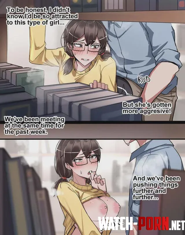 Nerd in the library by Appropriate_Monk3276