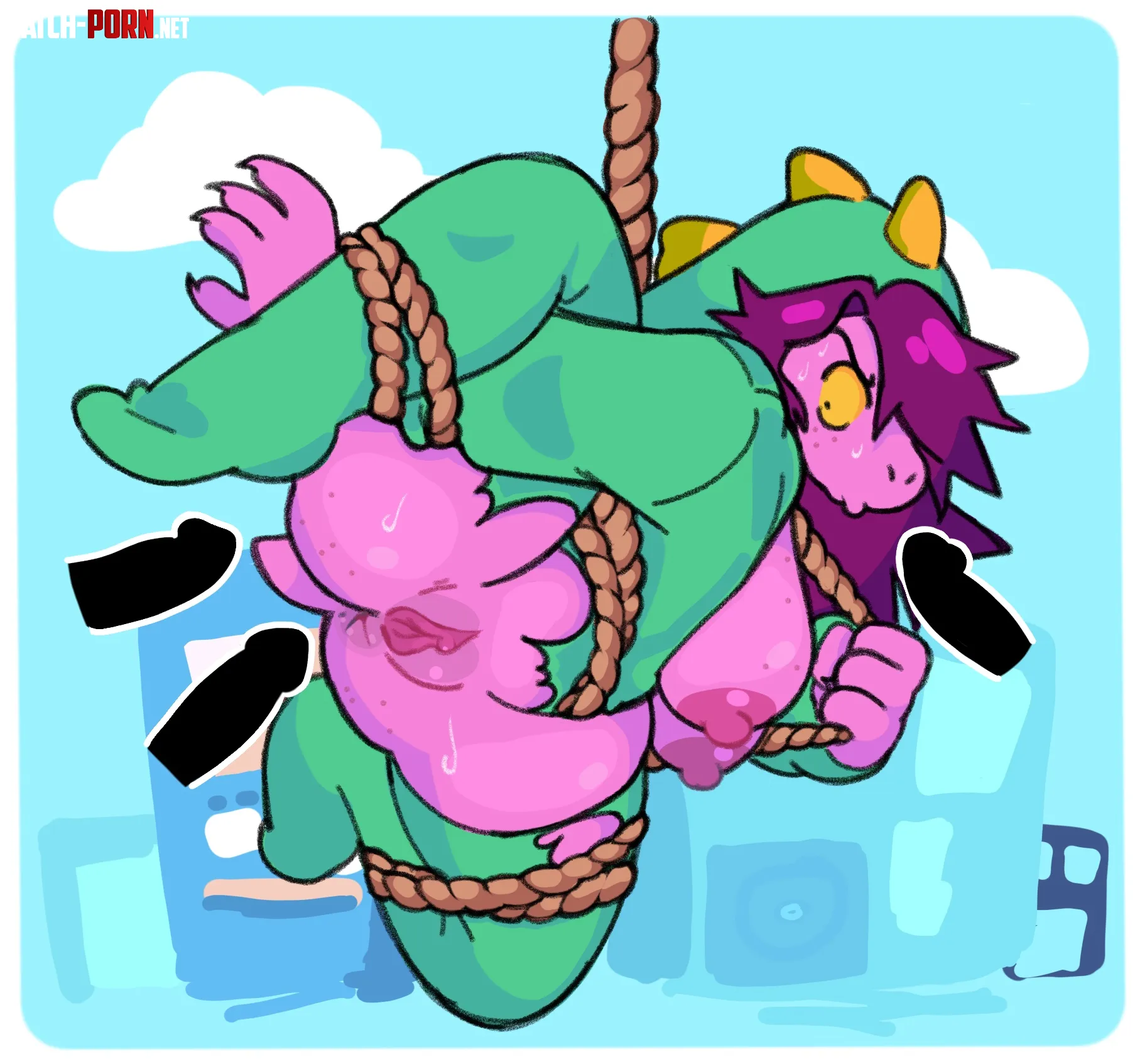 [Susie]zilla in a bind (Cheekers) by Fluffa_Floof