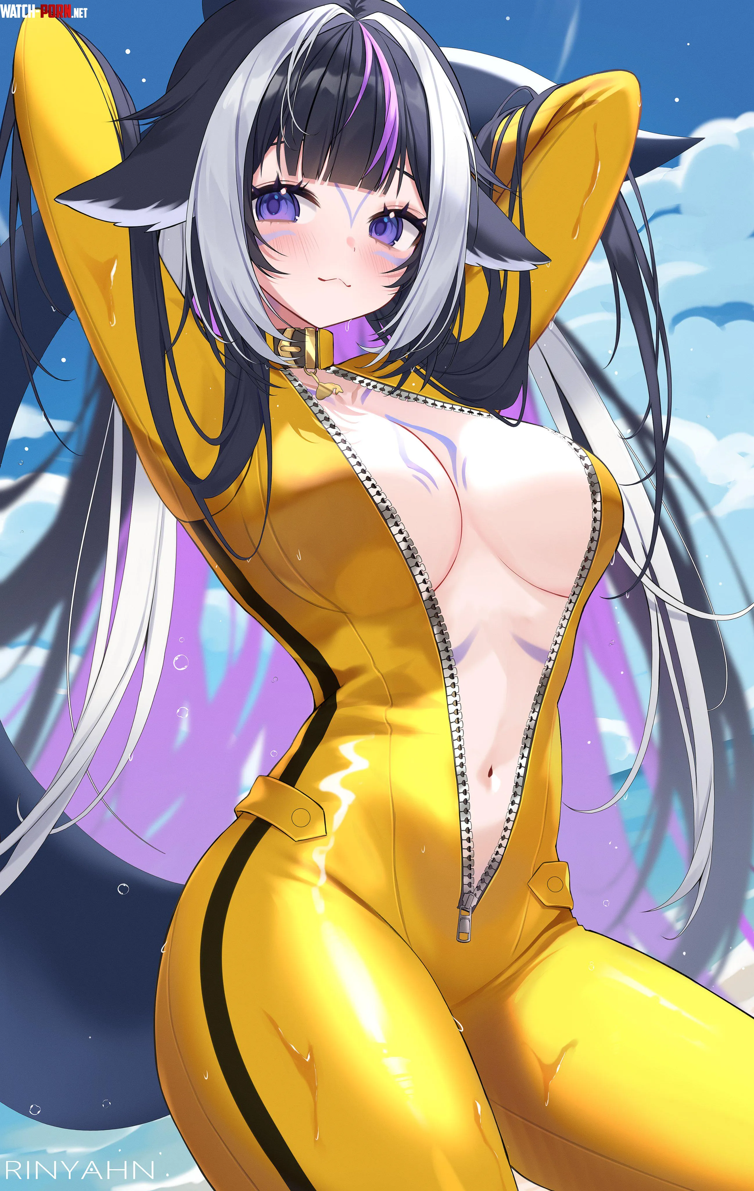 Shylily in the Kill Bill Bodysuit [Indie Vtuber] by Hortkind78
