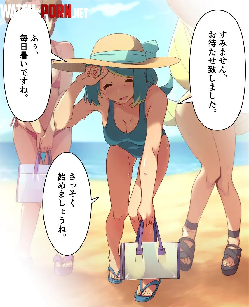 MILFs on the beach [Ero Kaeru] by CalloftheWild69