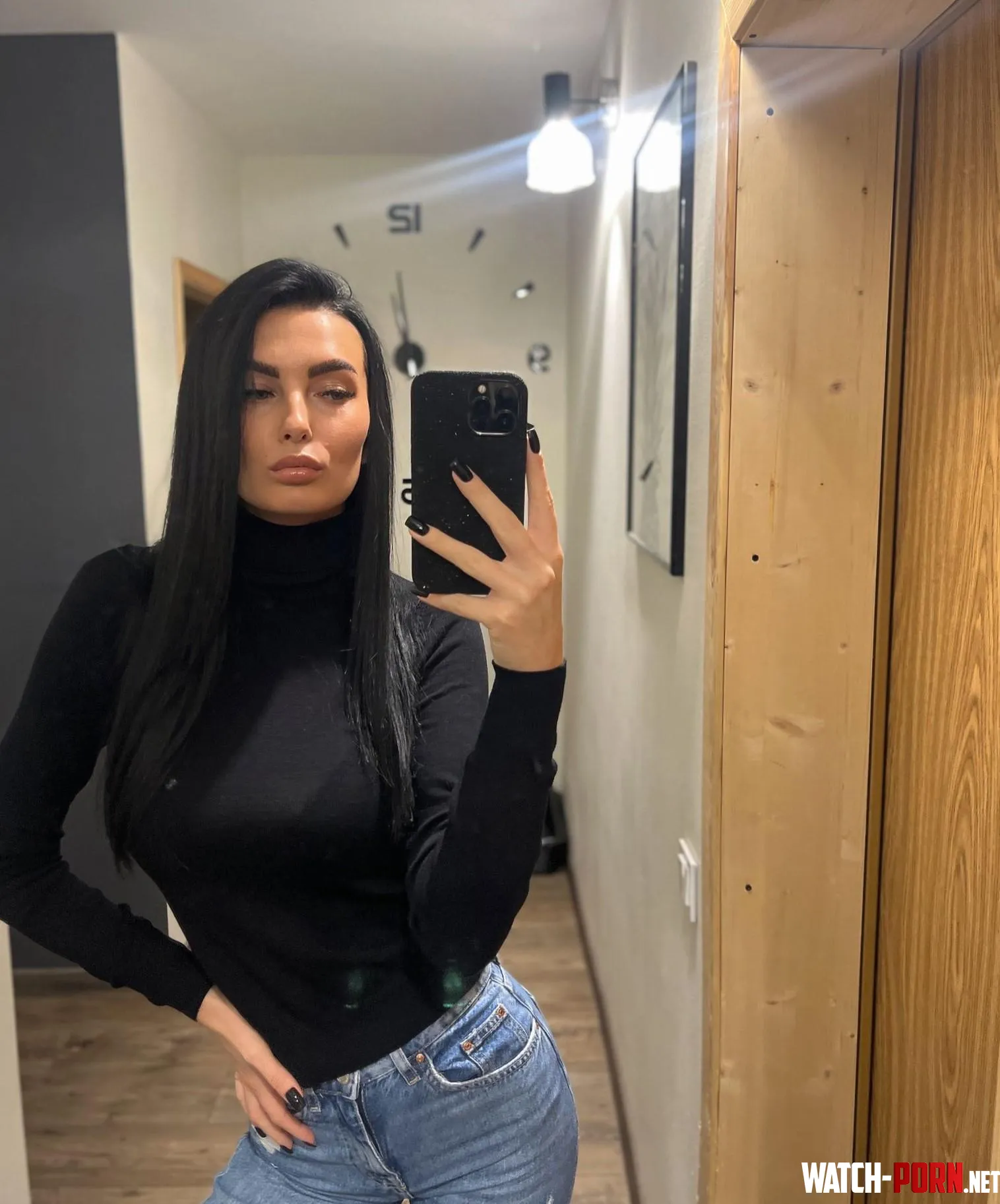 My cute black turtleneck by CuteSapphires