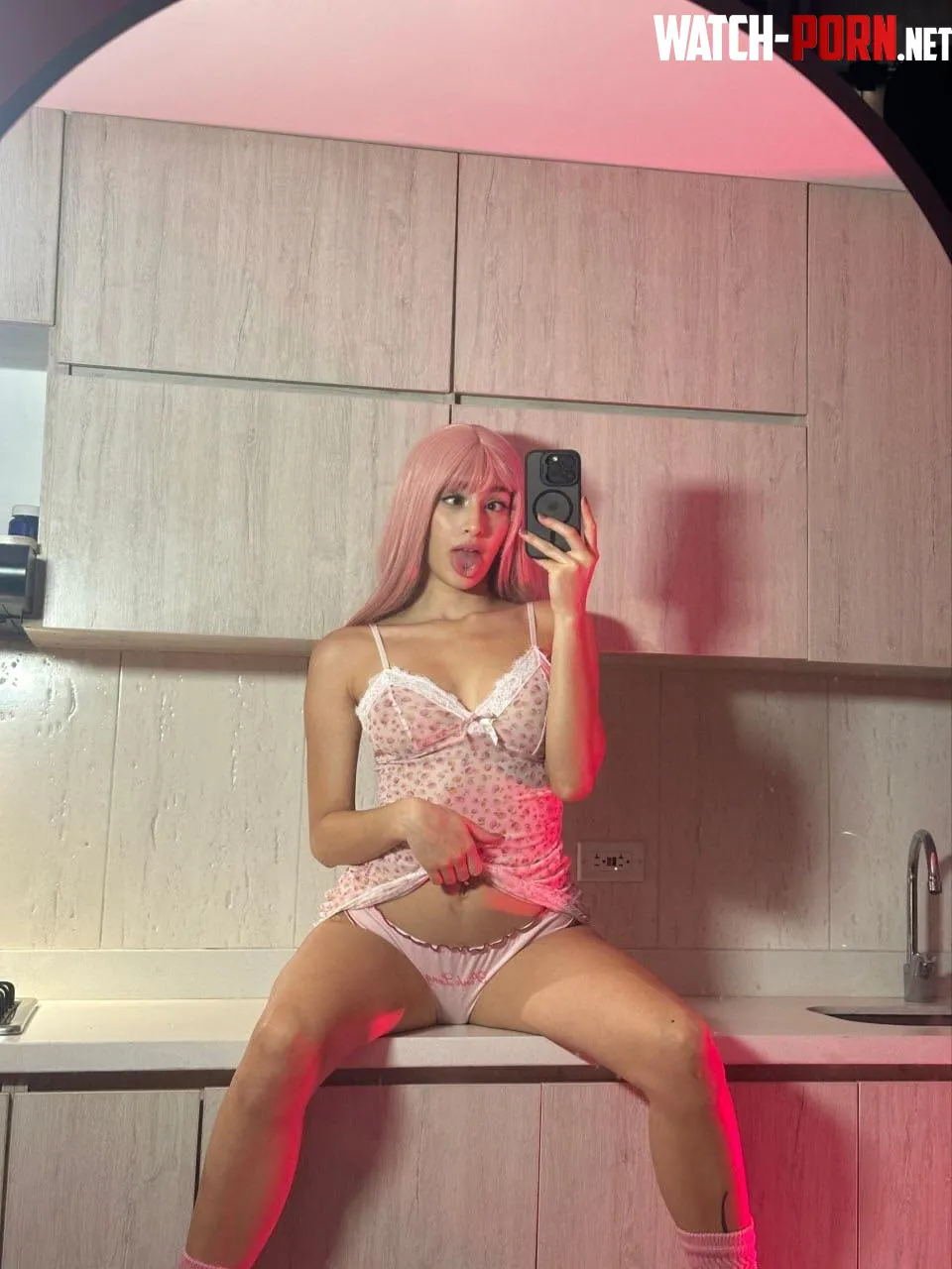 your pink hair waifu ready to play by MoonBeamMoth