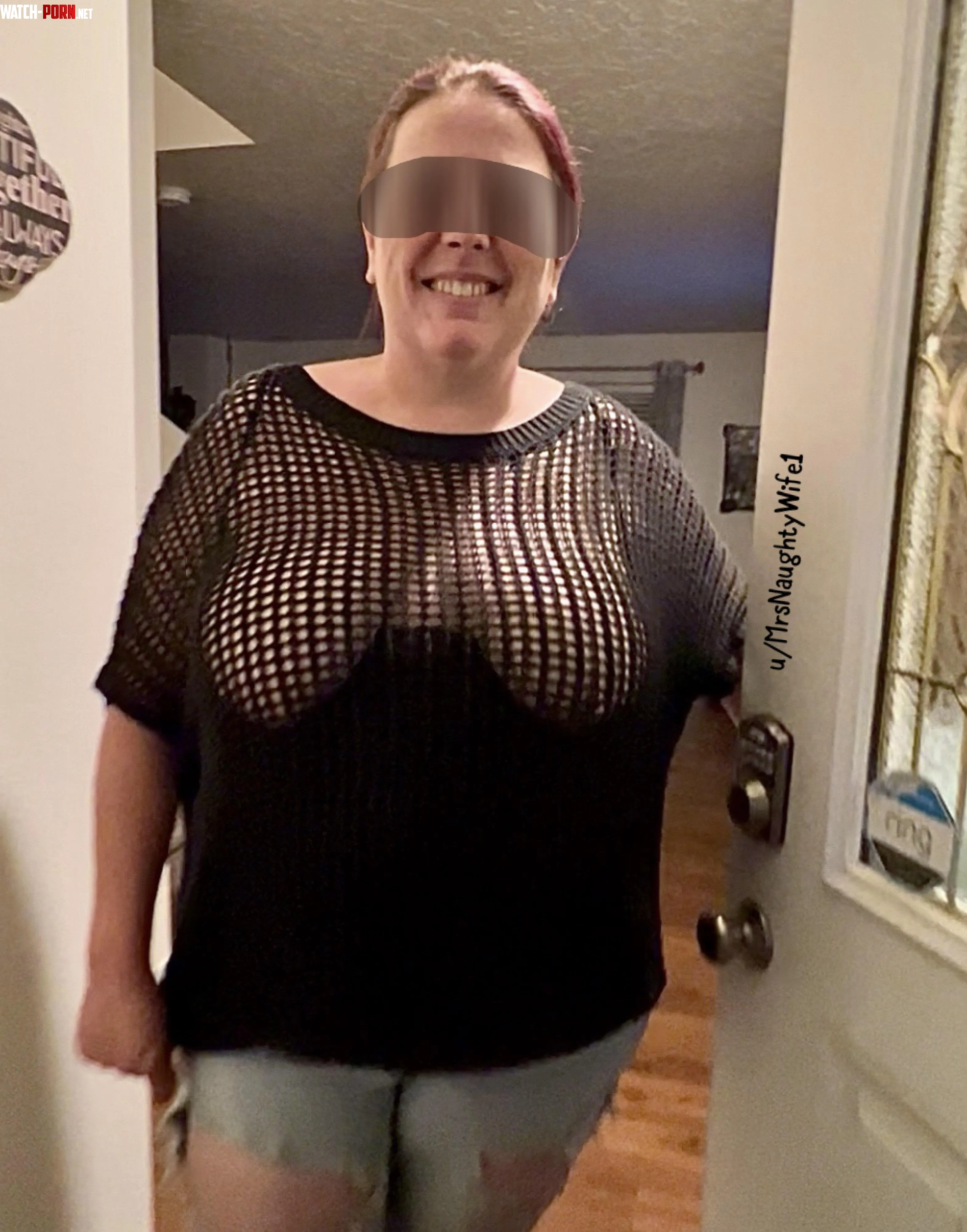 Fun way to answer the door on Titty Tuesday. by MrsNaughtyWife1