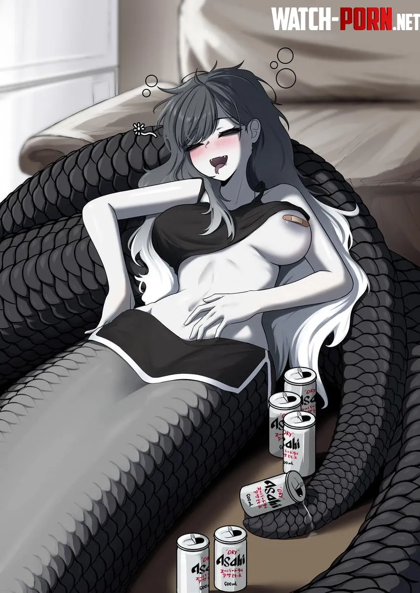 Lamia girl relaxing by NSFWilliam69