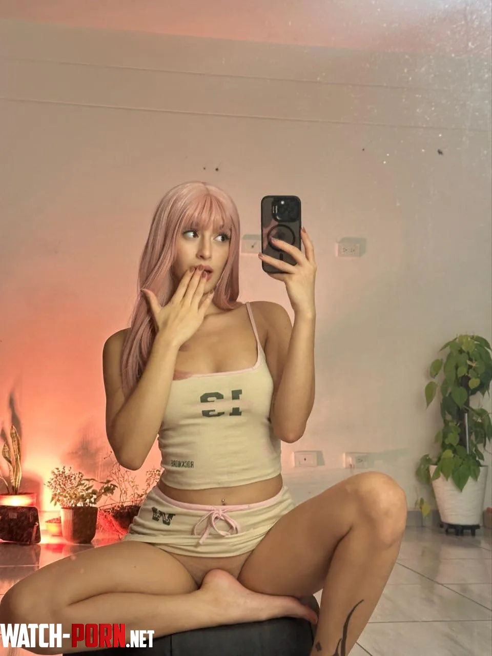 pink hair needs a creampie pls by MoonBeamMoth