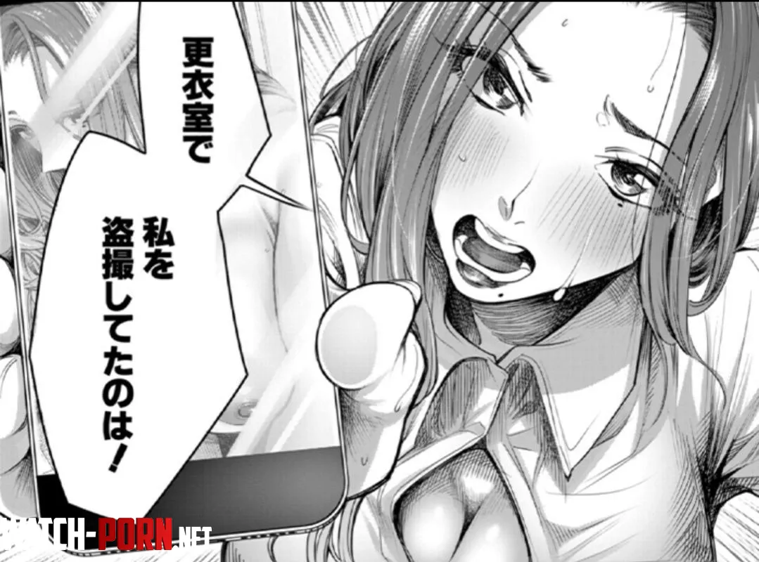 LF mono source: foreign text, teacher, beauty mark, blushing, cleavage, sweat, phone, lipstick, open mouth, long hair, nipples, by Deflixirvvv