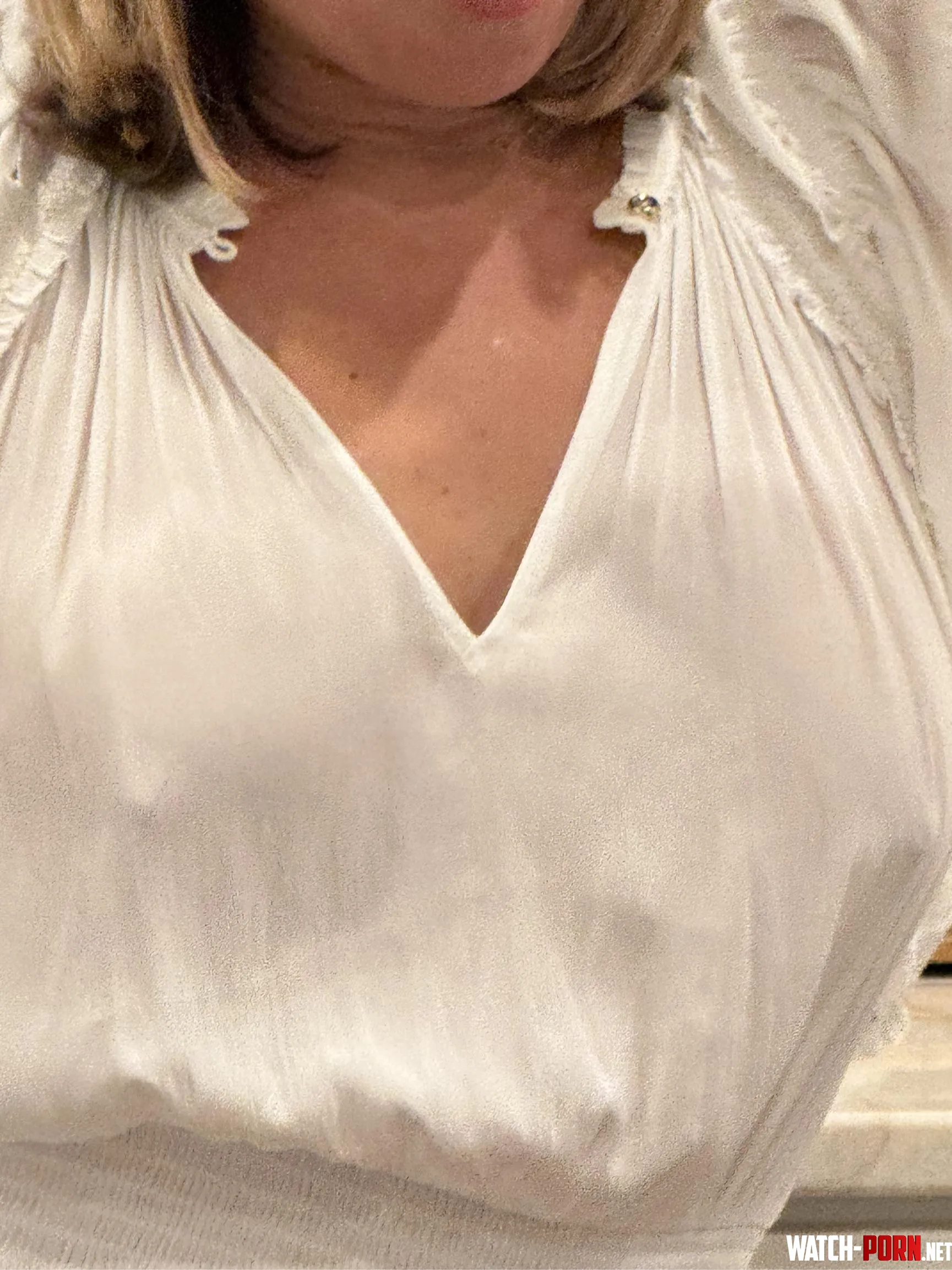 White dress doesn’t need a bra by sandytoeslady