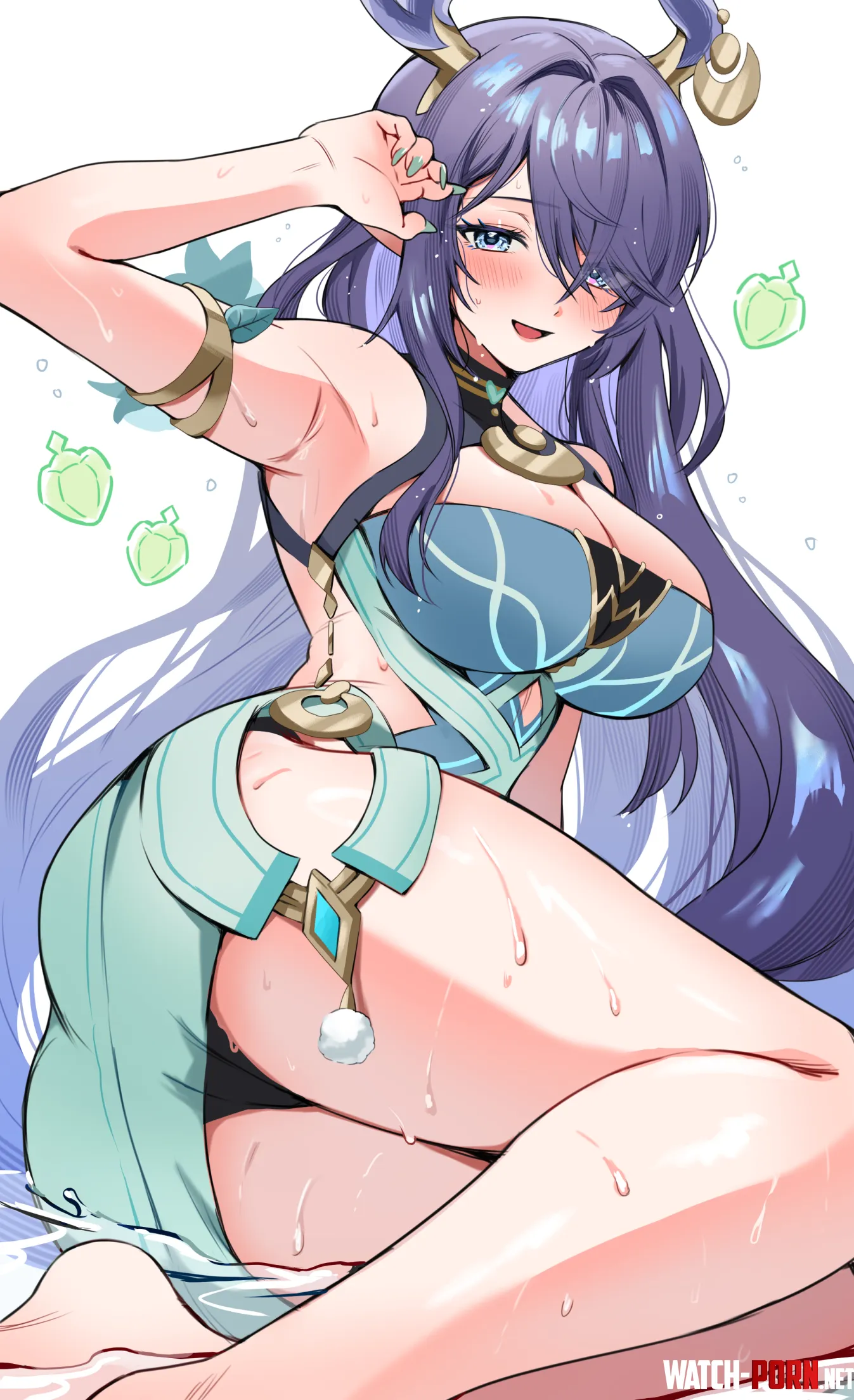 Lauma's soaking wet thighs [Genshin Impact] by marxsander2016