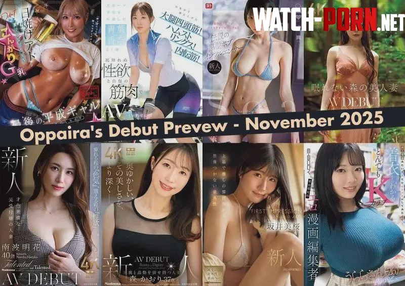 Oppaira's JAV Debut Preview - November 2025 (from hard bodies to K-cups) by ZENRAMANIAC