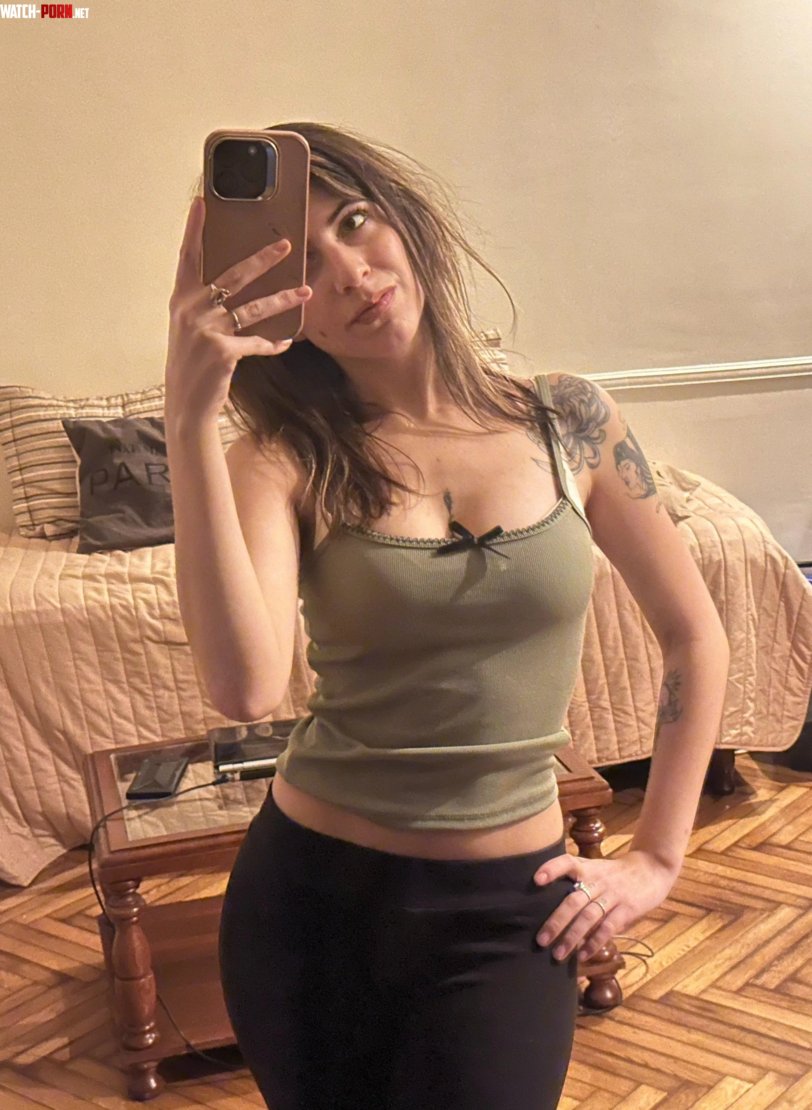 How do I look in my green croptop by sandibelle1