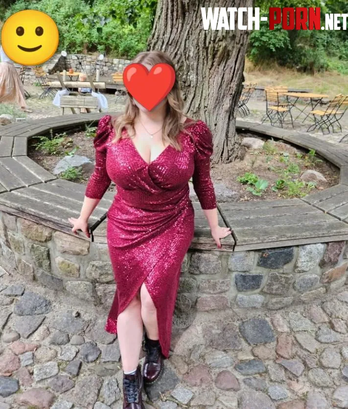 My wife in her drop-dead gorgeous dress by Spiritual_Sea6247