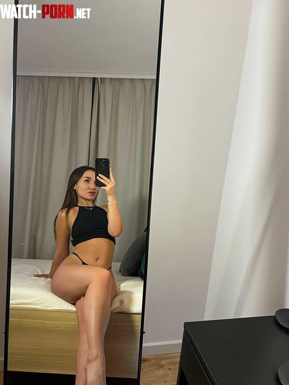 Pure black crop top is sexy by perfectsweetgirl