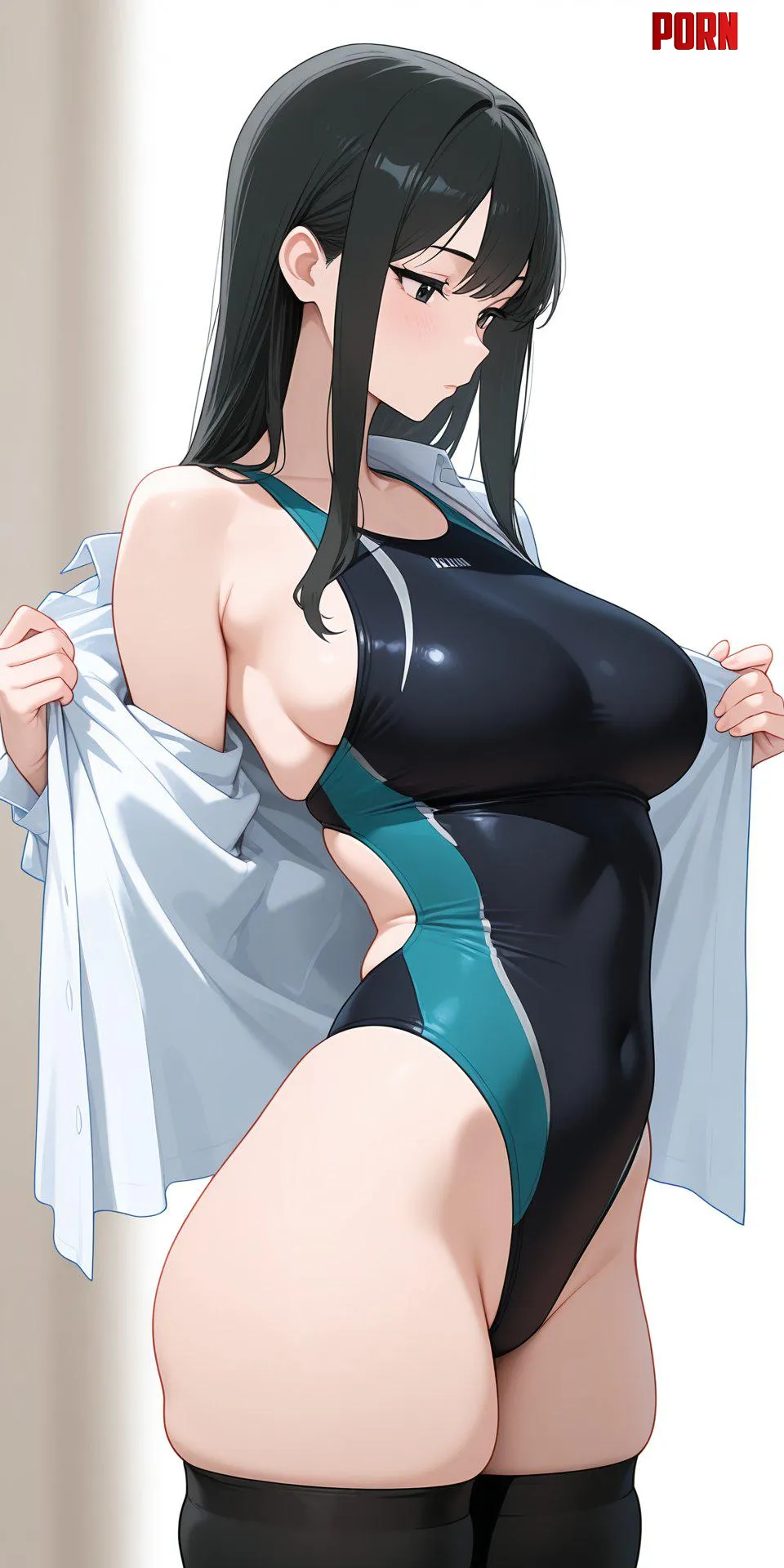 Competition Swimsuit Underneath by WoolsonDaSheep