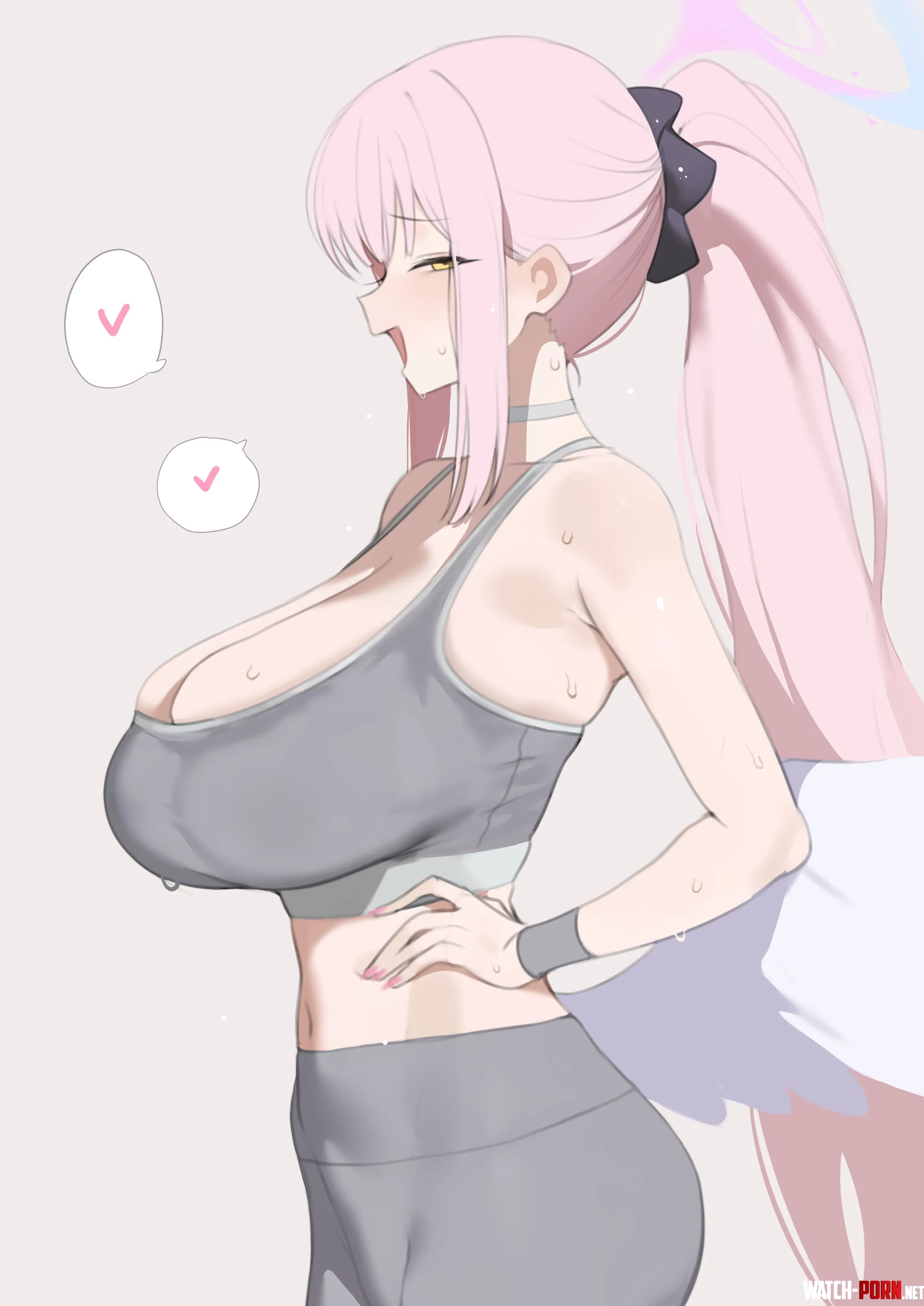 Yoga Pants Mika (Toma) [Blue Archive] by llamanatee