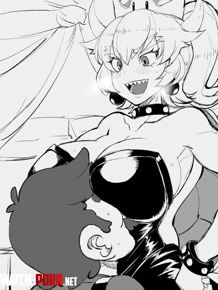 Bowsette didn't notice Mario (nuebiimu) by silktouchhh
