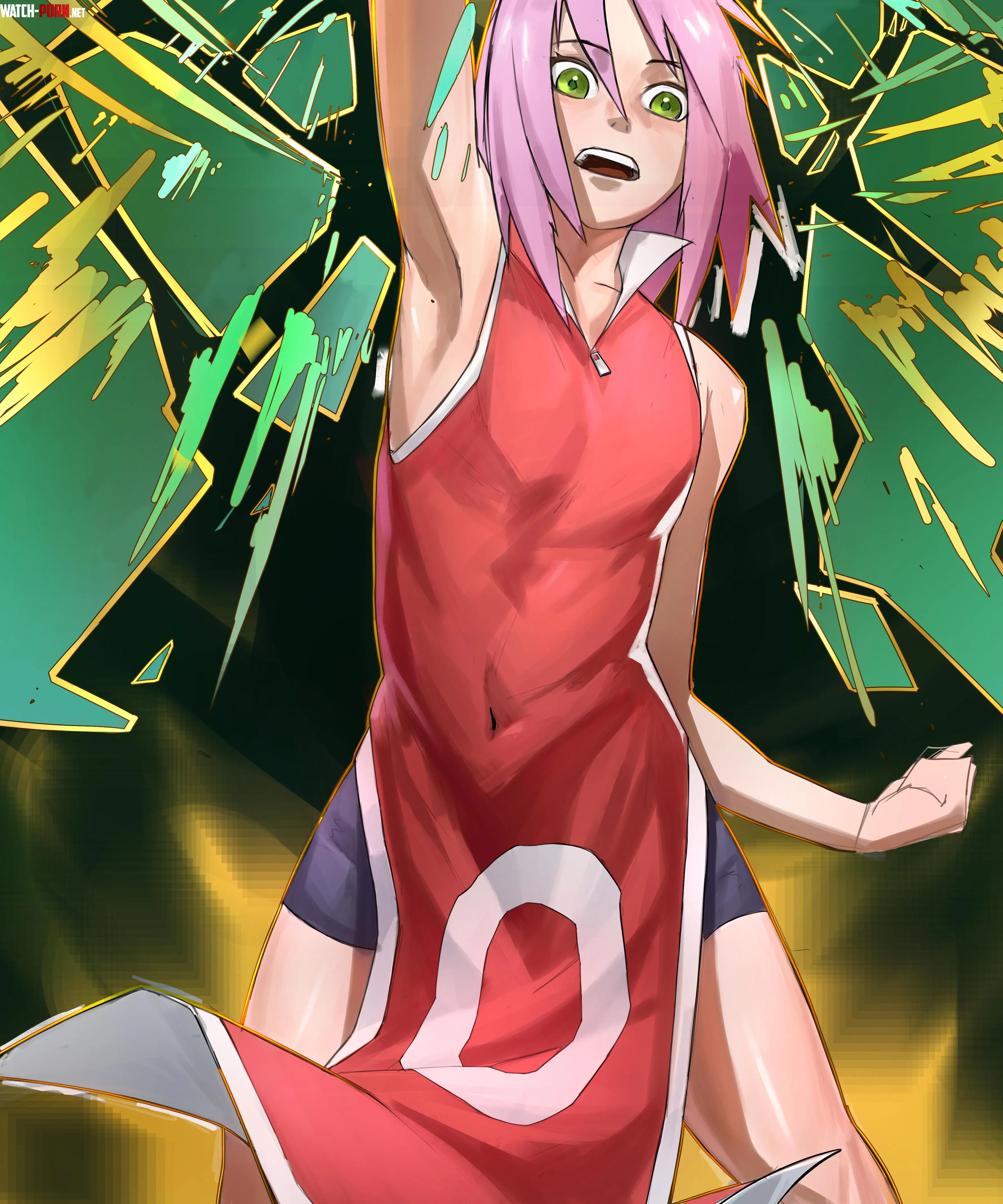Fan art card game: Sakura Haruno, made by me by Luizpxxtng