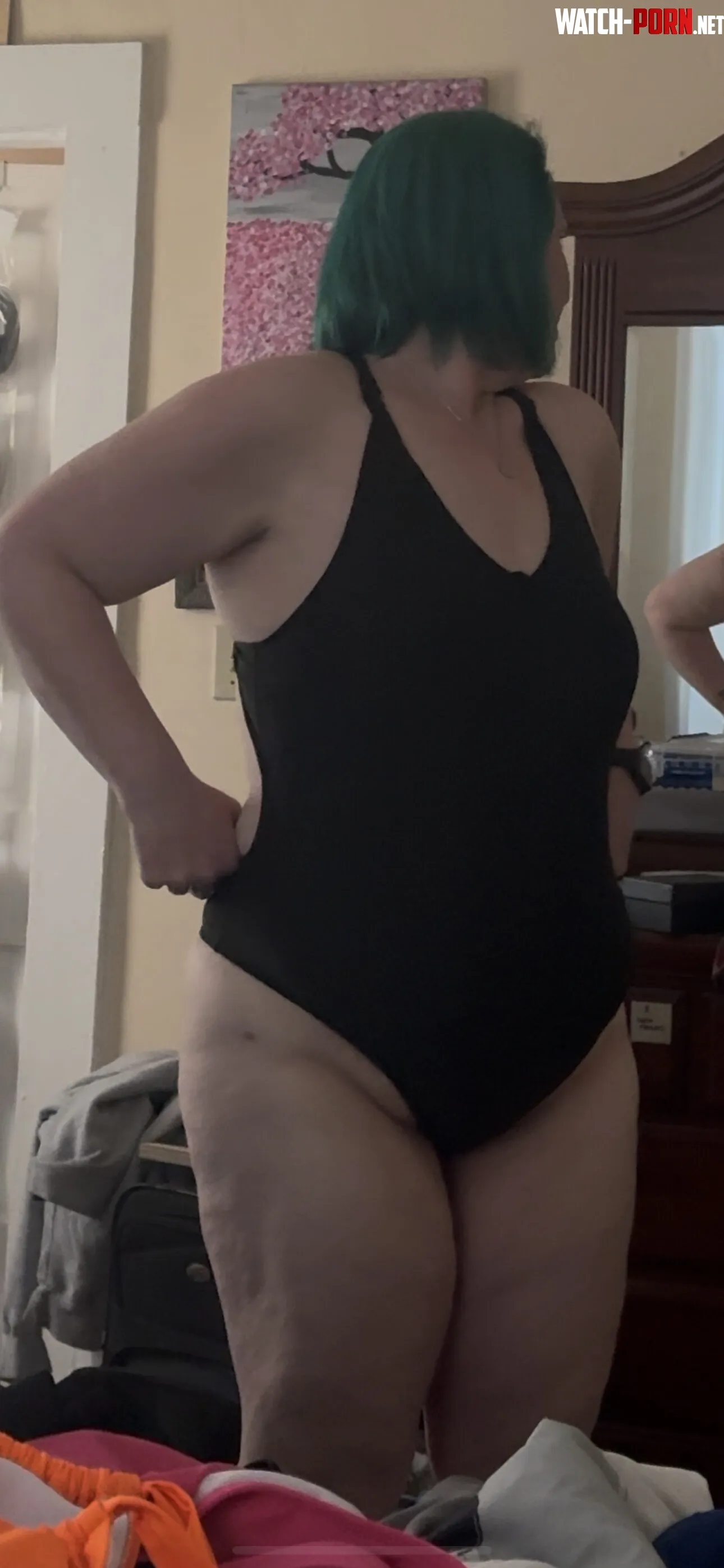 My first thong swimsuit by No-Juggernaut3075