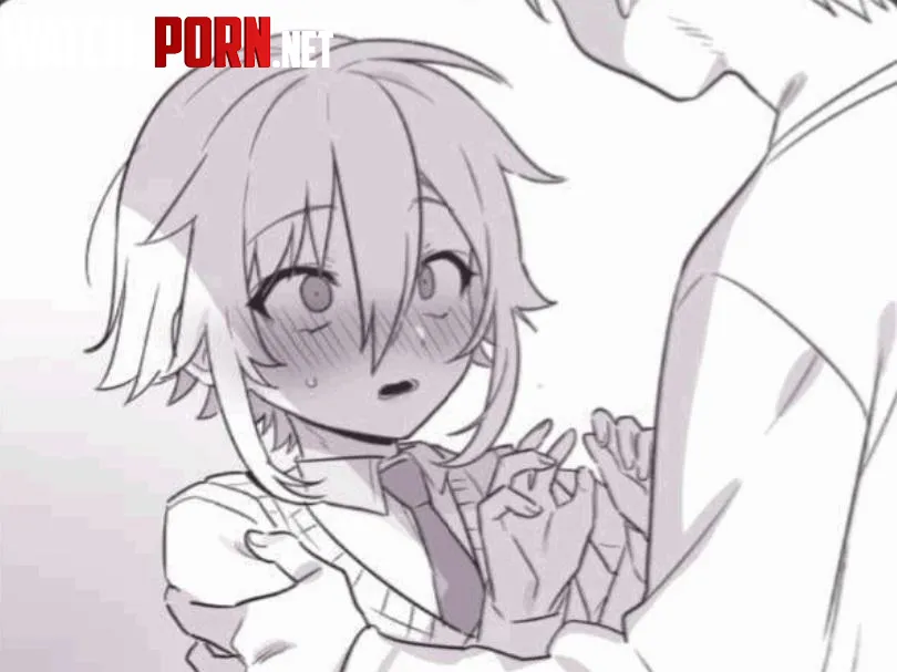 LF mono source: 2boys, femboy, school uniform, grabbing, blushed, embarrassed, tie by EstablishmentOne3389