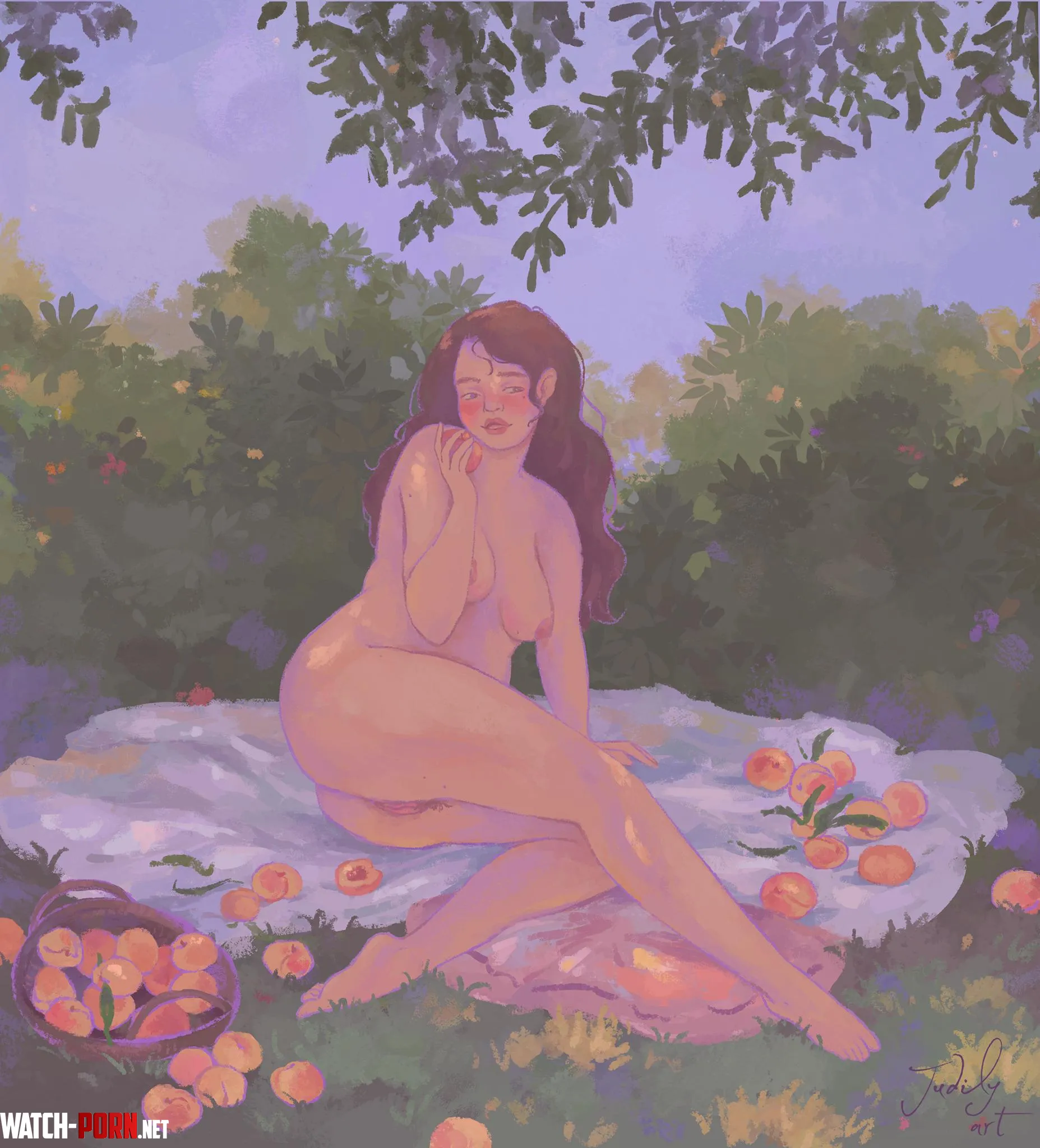 A peach craving hard to satiate [Original] (judilyart) by MartyrOfDespair