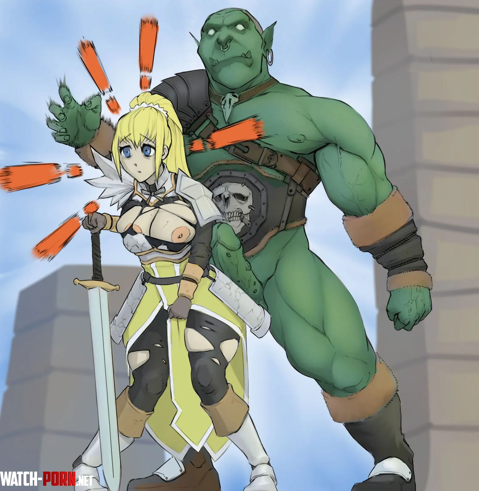 Darkness and orc (atomiccreep) [Konosuba] by EnigmusPrime