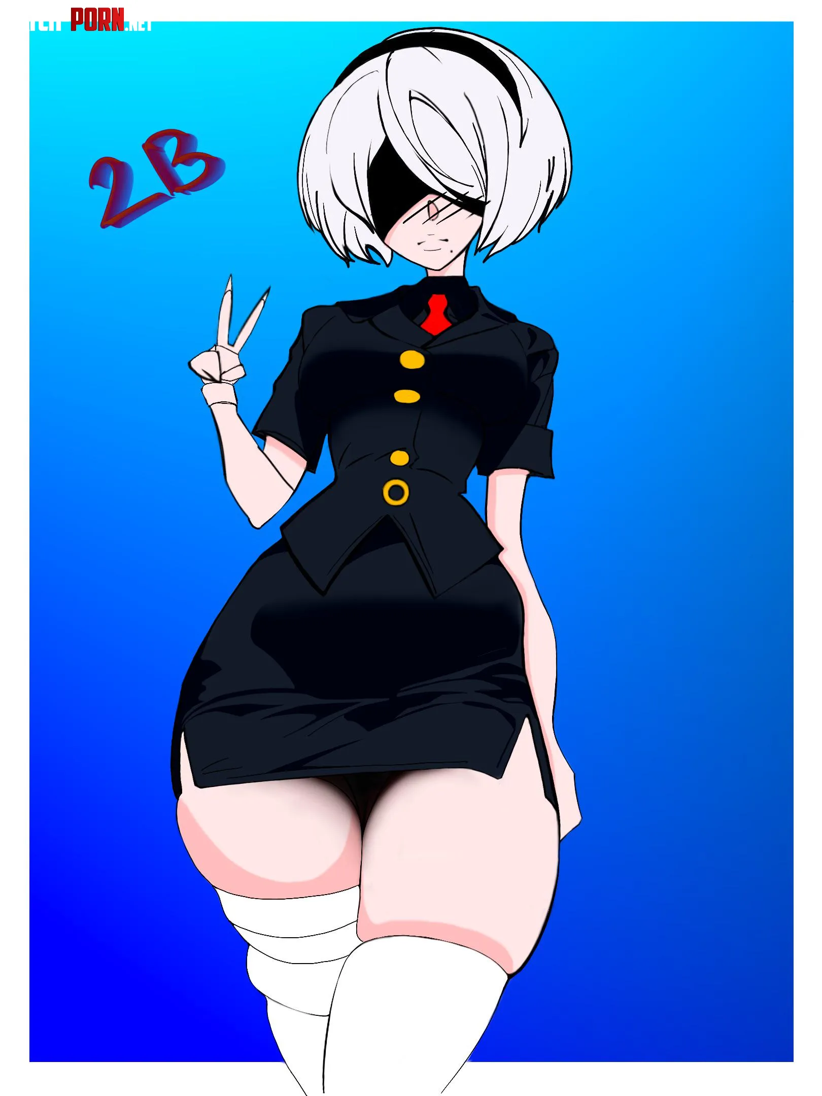 YoRHa No. 2 Type B (drawn by me) by klawthecookie