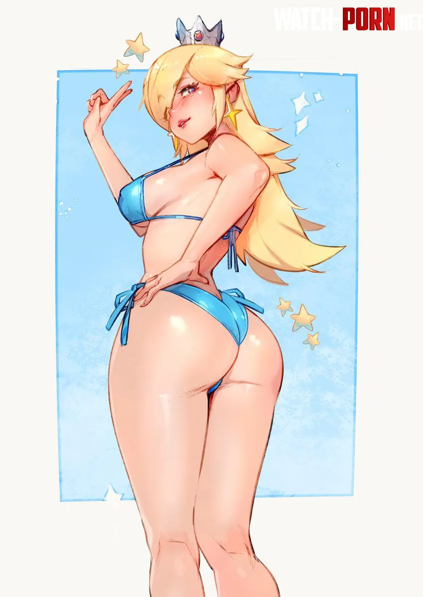 Rosalina Posing in Blue Bikini by KrazyK1989