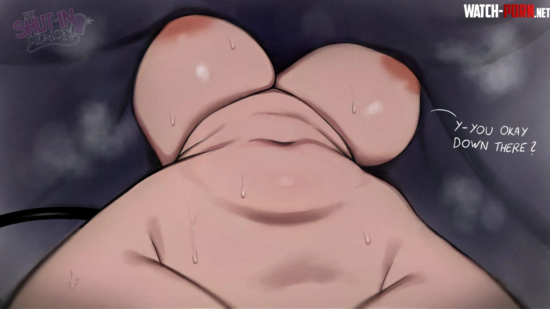 Under her hoodie [MyShut-In Demon!] (MrJack) by MrJackAXE