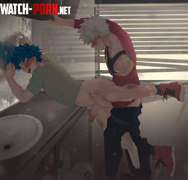 Bakudeku in the bathroom (kyosein) by EternalSnow05