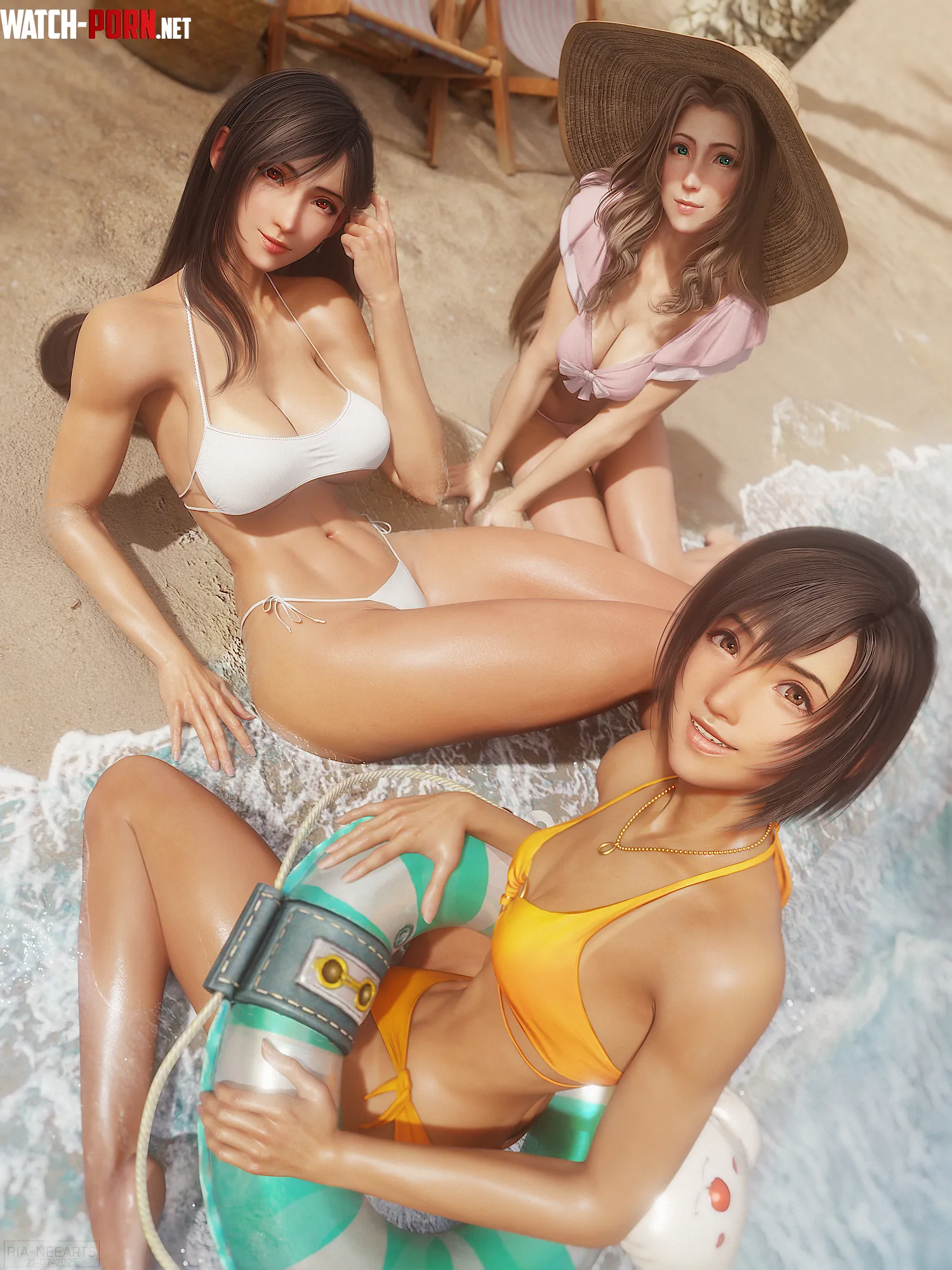 Tifa, Aerith and Yuffie (Ria Neearts) by ObligationKey7329