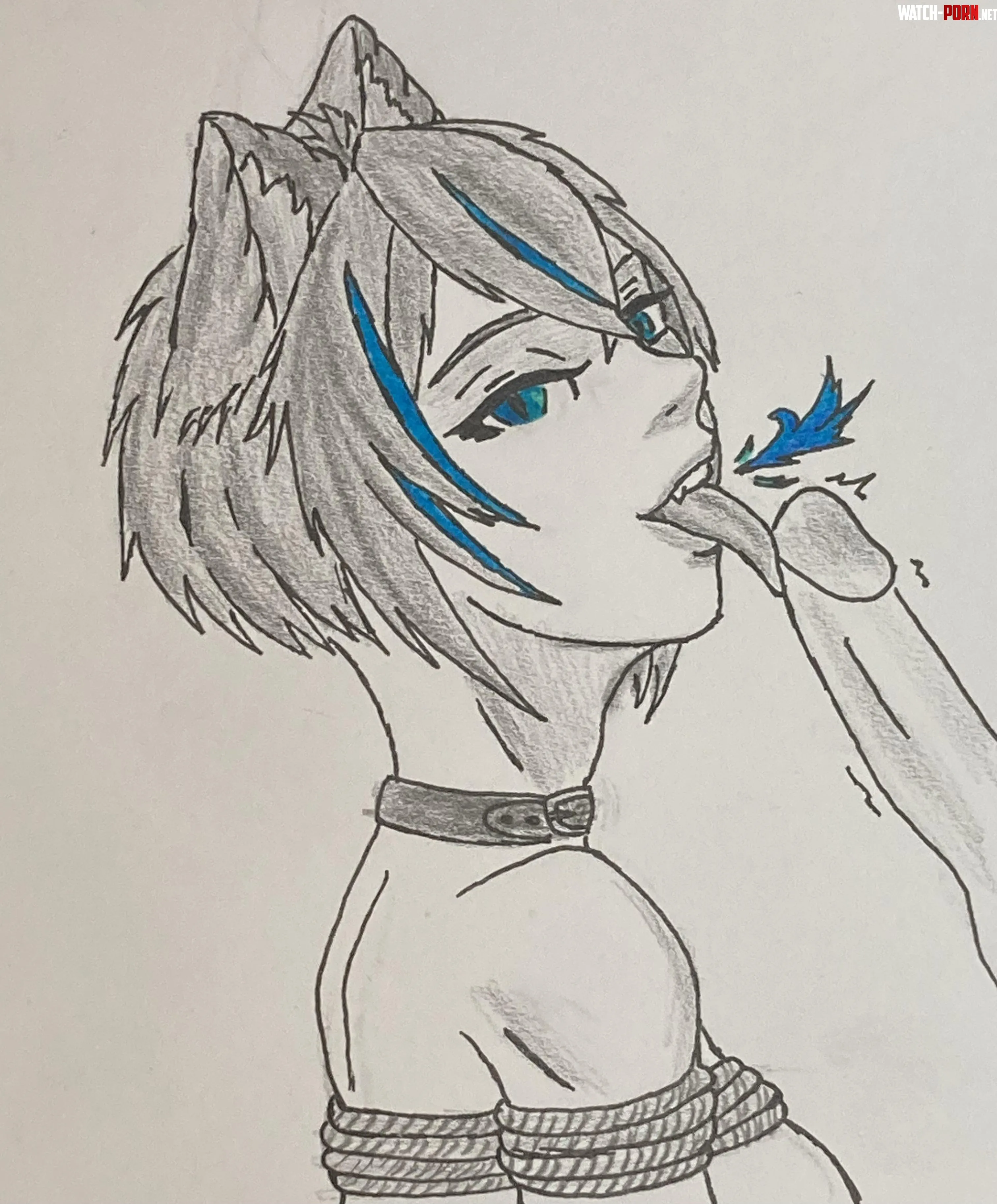 Hellhound licking dick by monsieur-Canard250