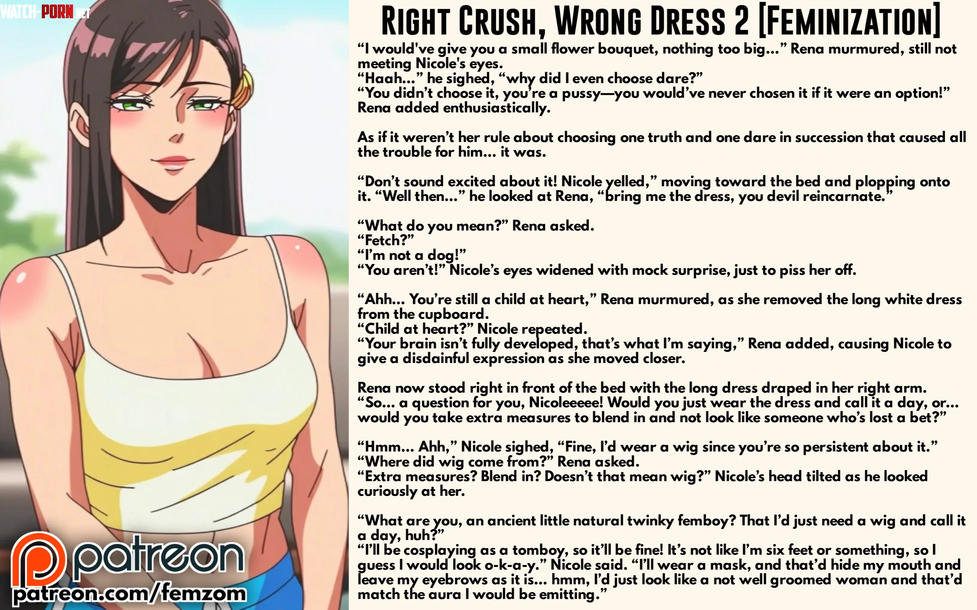 Correct Crush, Wrong Dress 2 Feminization Caption by Loser2526
