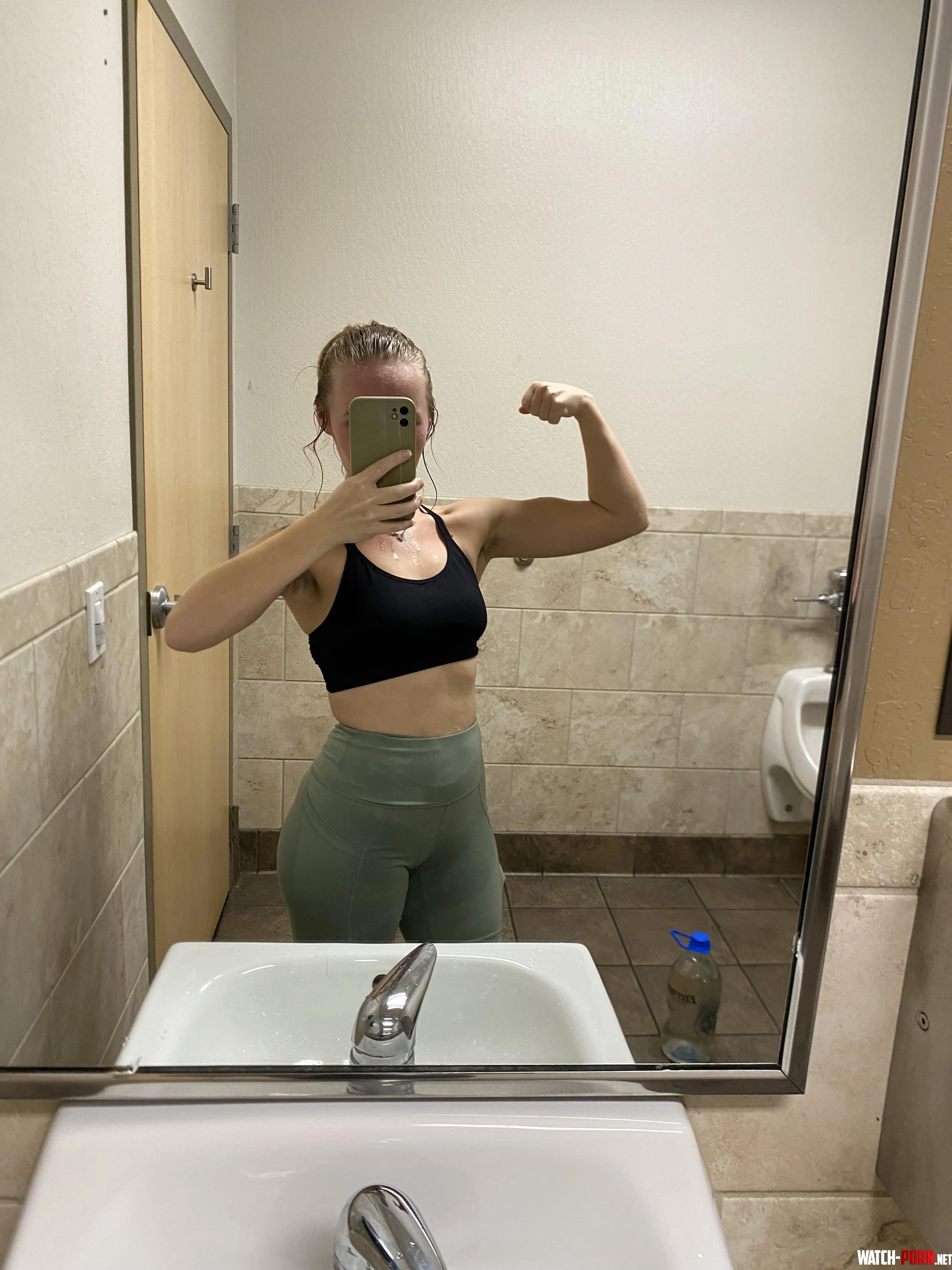 Taking sweaty pics in the mens bathroom 😈 by SpitInMyMouth420_