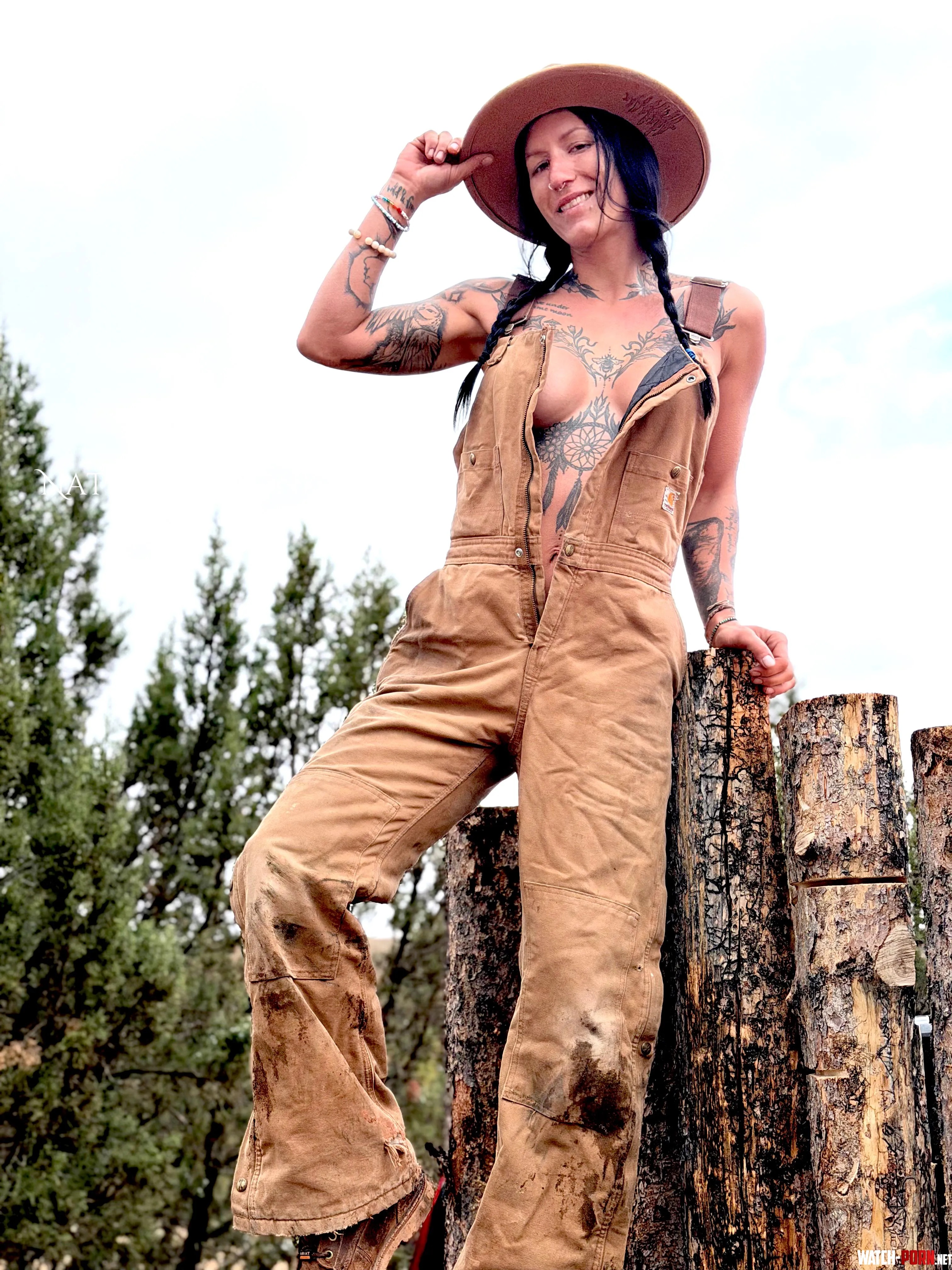 It is the perfect time of the year for Carhart Coveralls that do not quite cover it all 😉😂❤️ by naturally-bionka