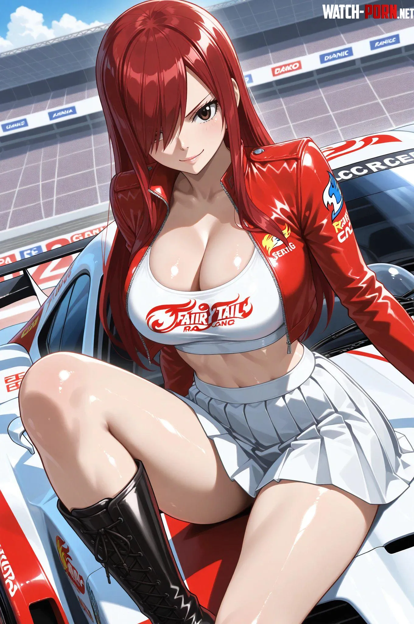 Race Queen Erza [Fairy Tail] by WoolsonDaSheep
