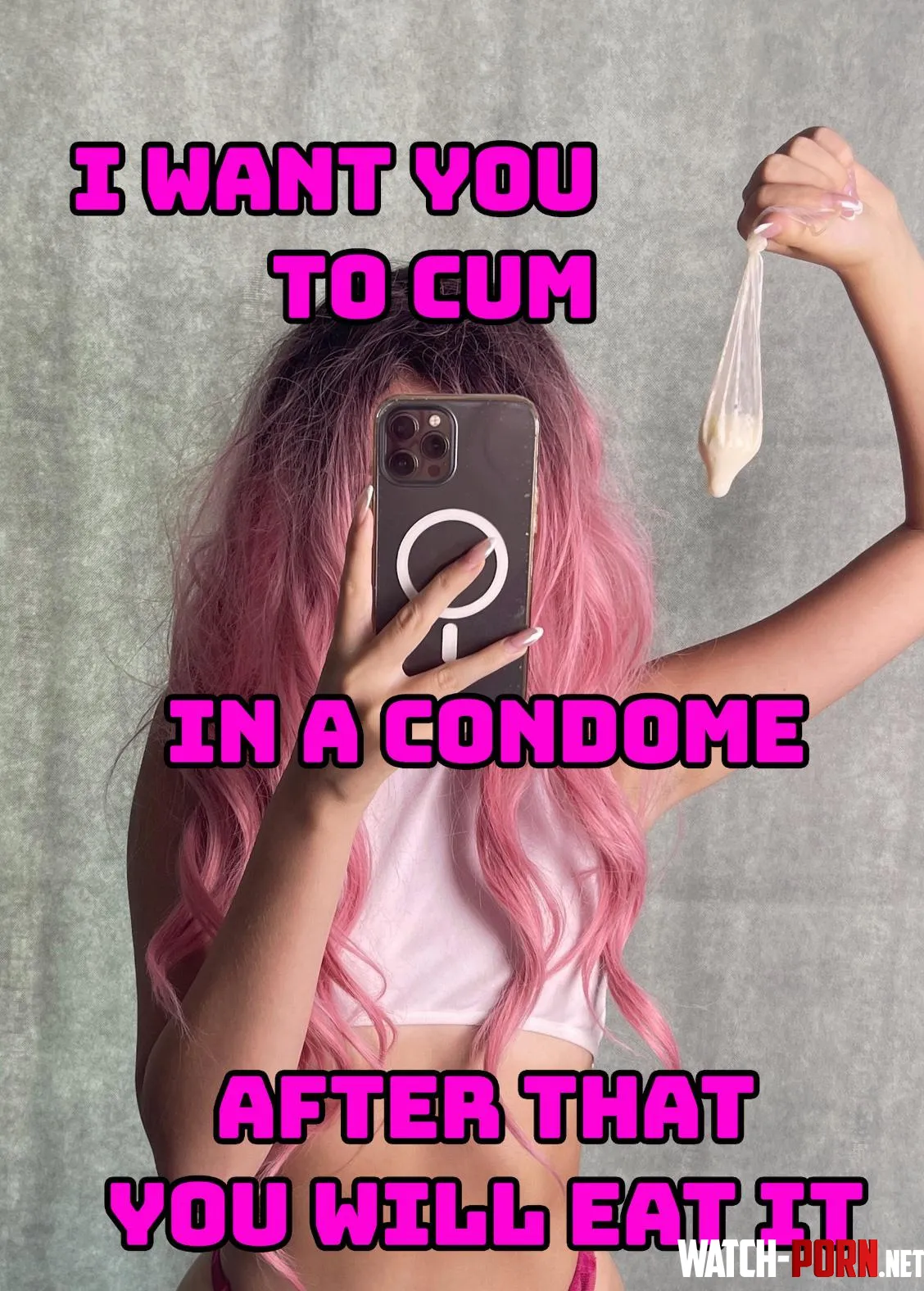 I want you cum in a condome and eat it! NOW😵‍💫 by PinkDolxo