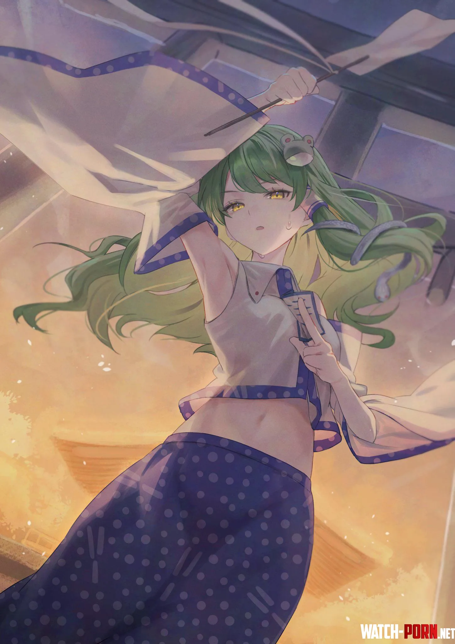 Shrine maiden armpit (Sanae, Touhou Project) [わんこソラ] by wakiwakianime