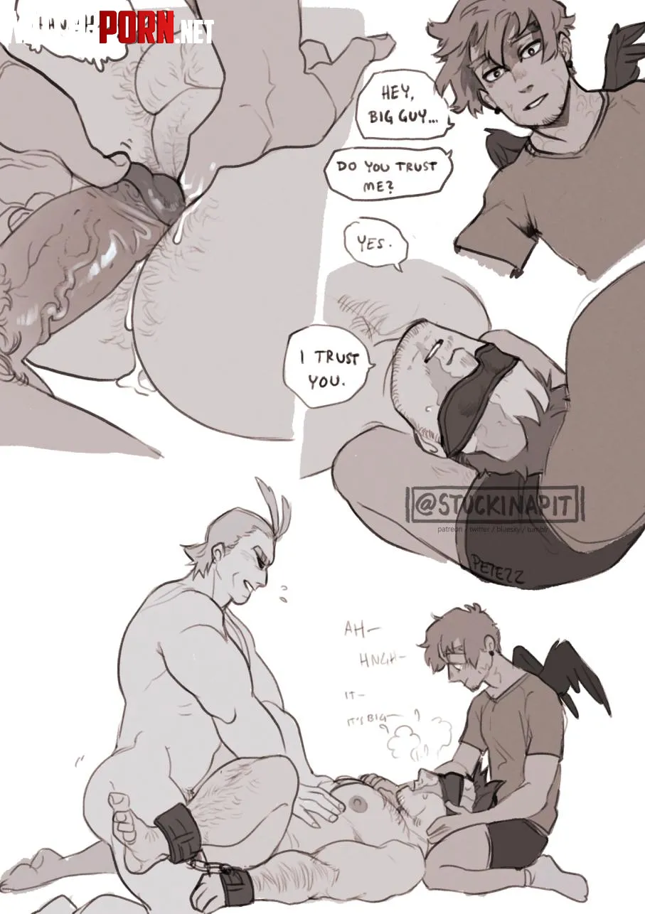 All Might fucking Enji while Hawks watches (StuckInaPit) by EternalSnow05