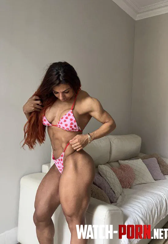 I wanted to show you my strawberry bikini before heading to the beach by Real-Diver8010