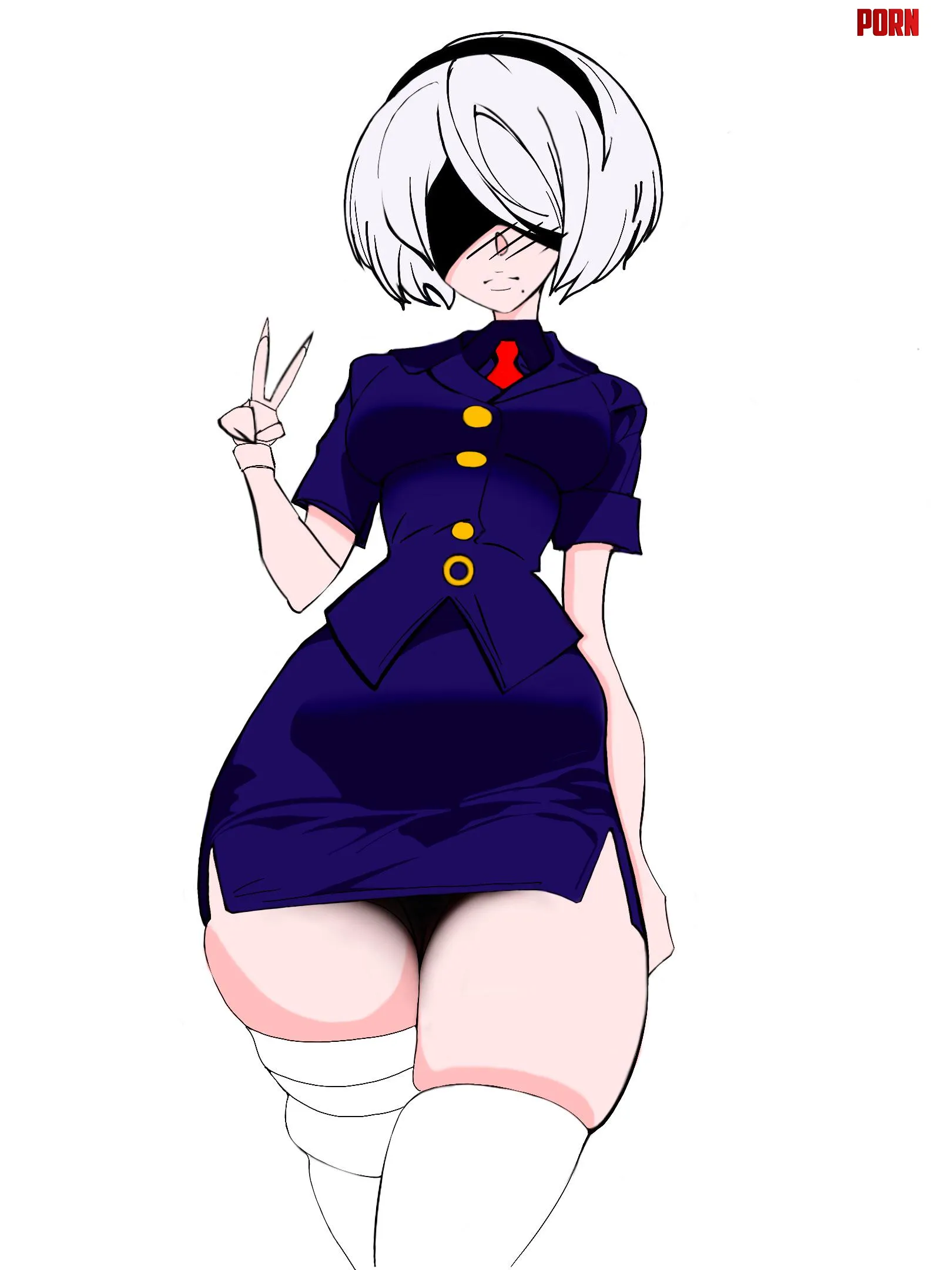 YoRHa No. 2 Type B (drawn by me @slightsketches) by klawthecookie