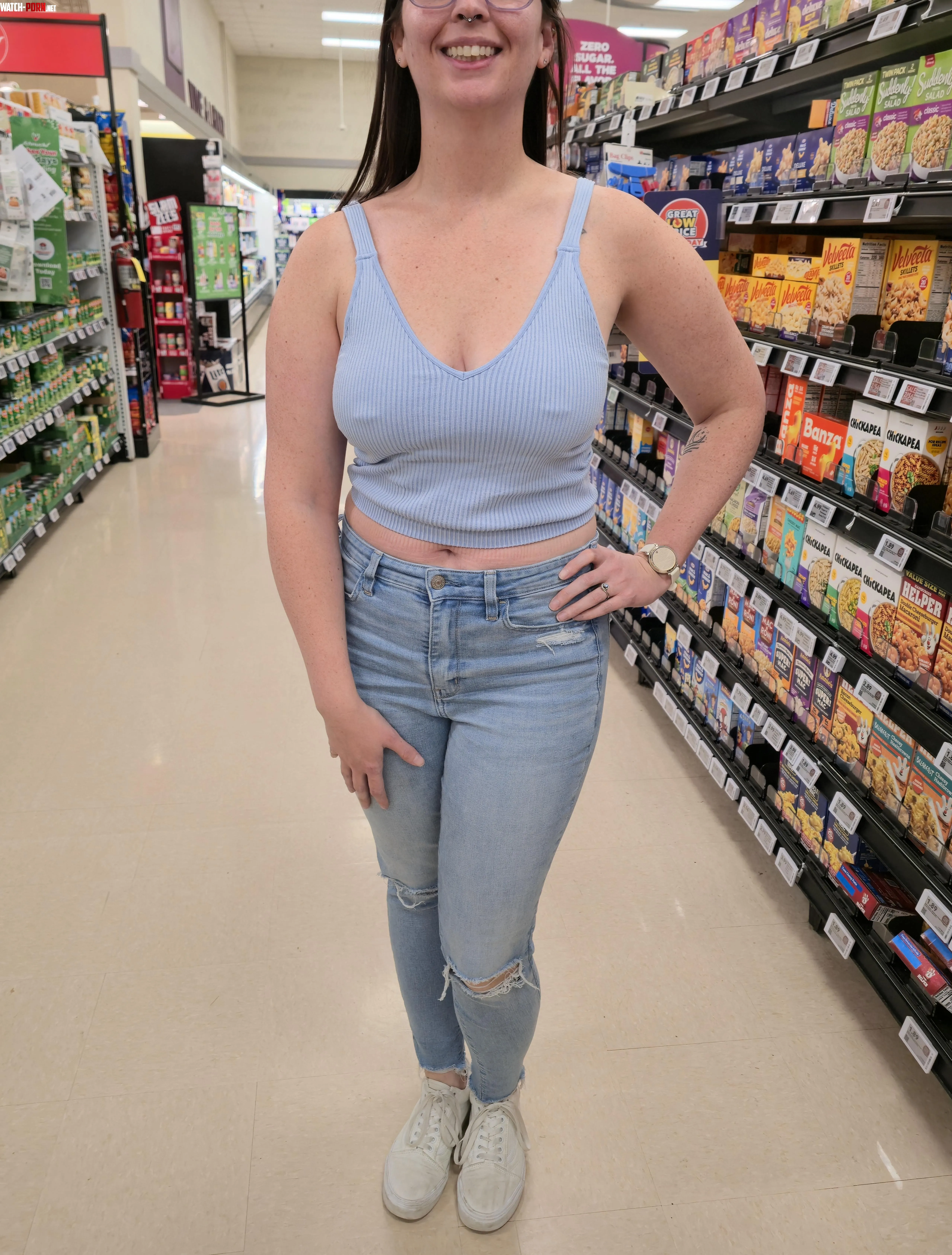 No bra required to go shopping. Or to do anything else really. by TimidLilyGirl