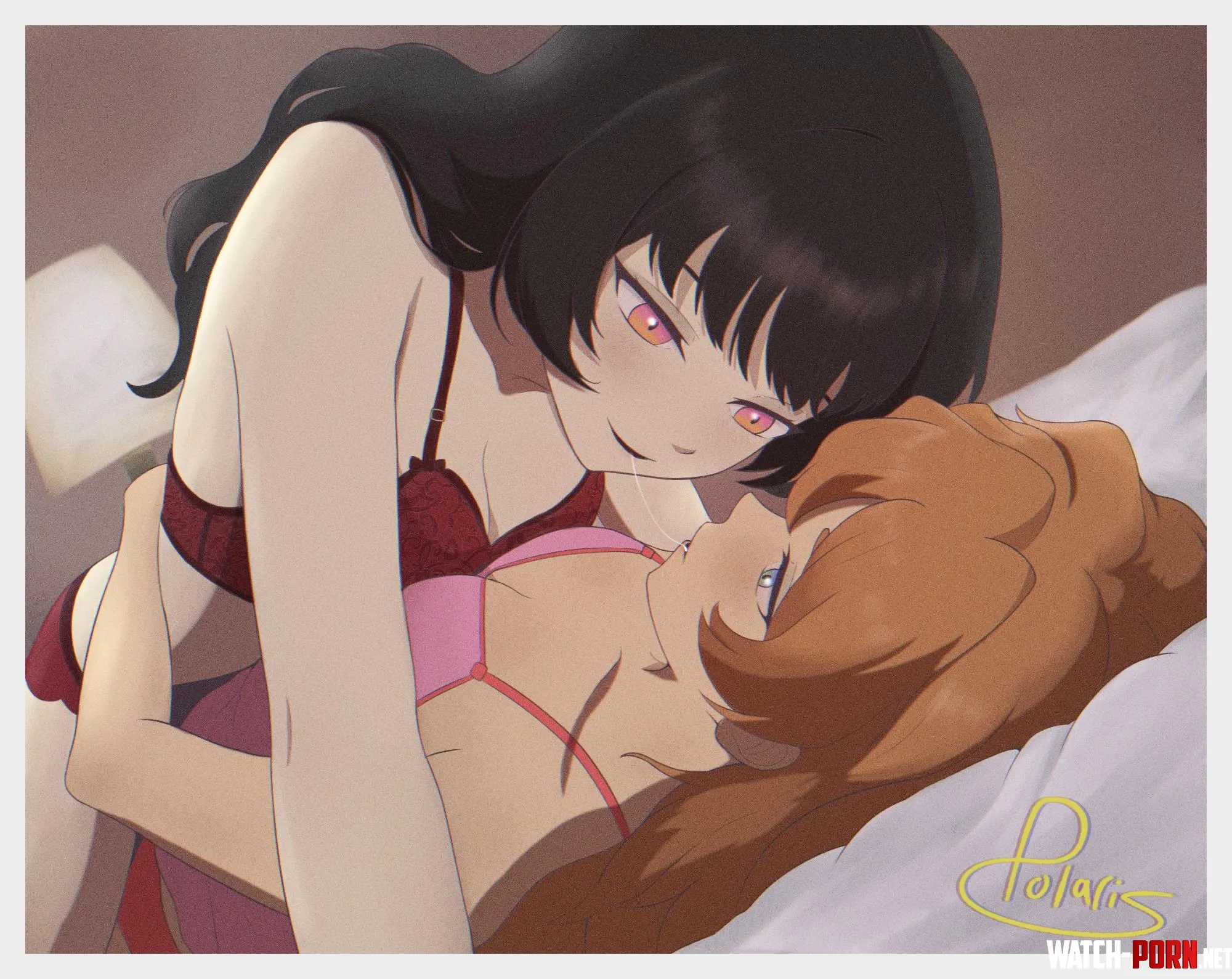 Kissing [Original] by PolarisDraws