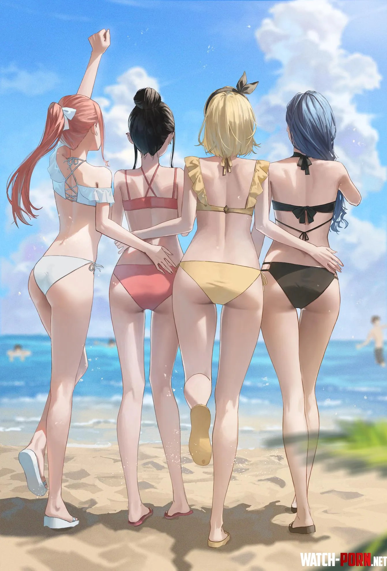 Beautiful back view on the beach (Harakenshi) by rolandaurys