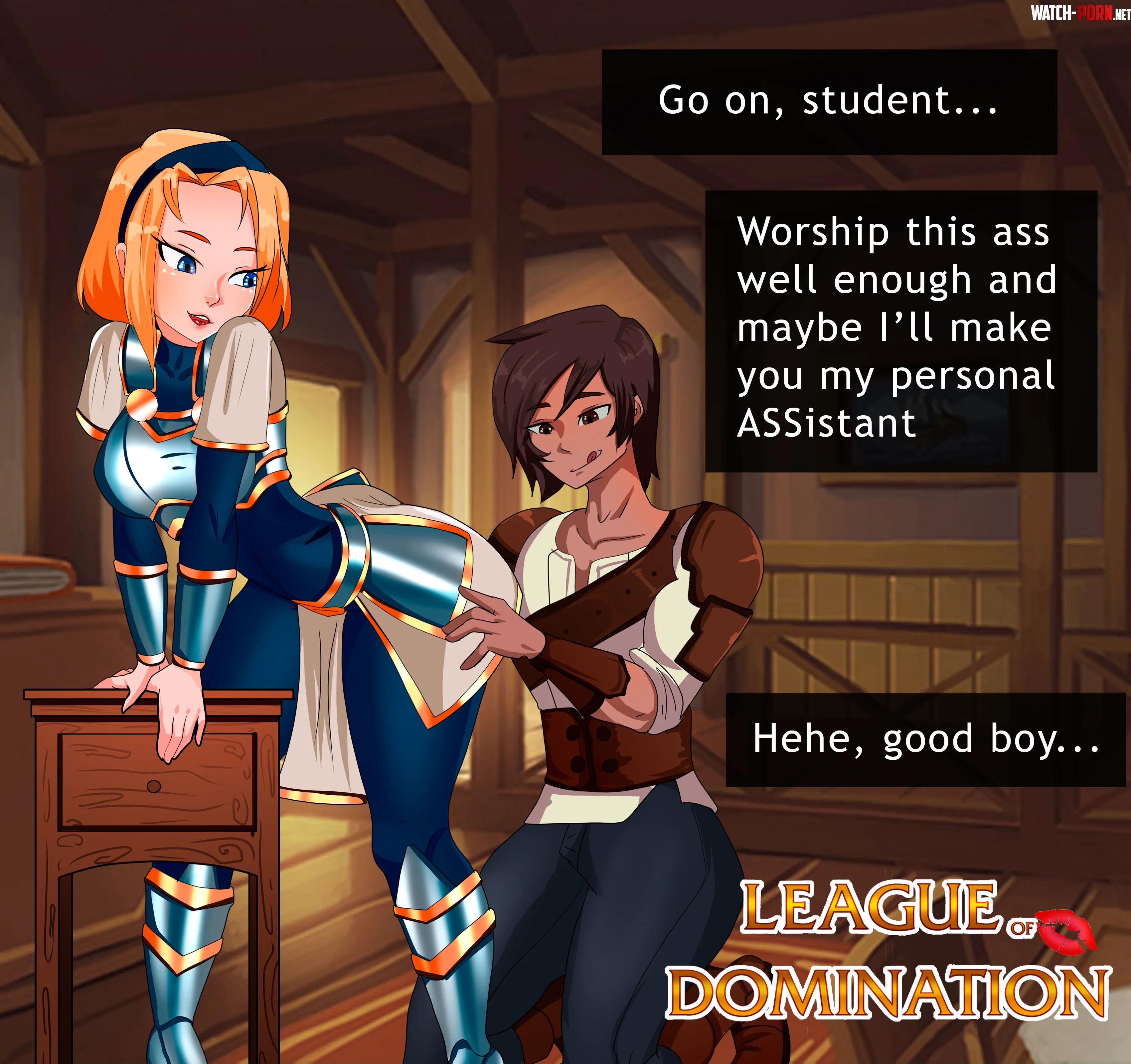 Luxanna Bends Over (ElatedOwl) by WatchfulOwl11