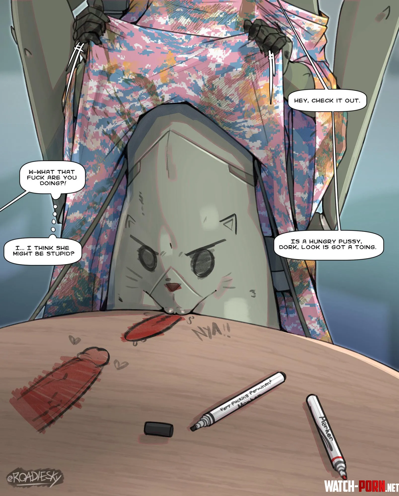 I think... she might be stupid yall [F] (Roadiesky) by 5headedragon