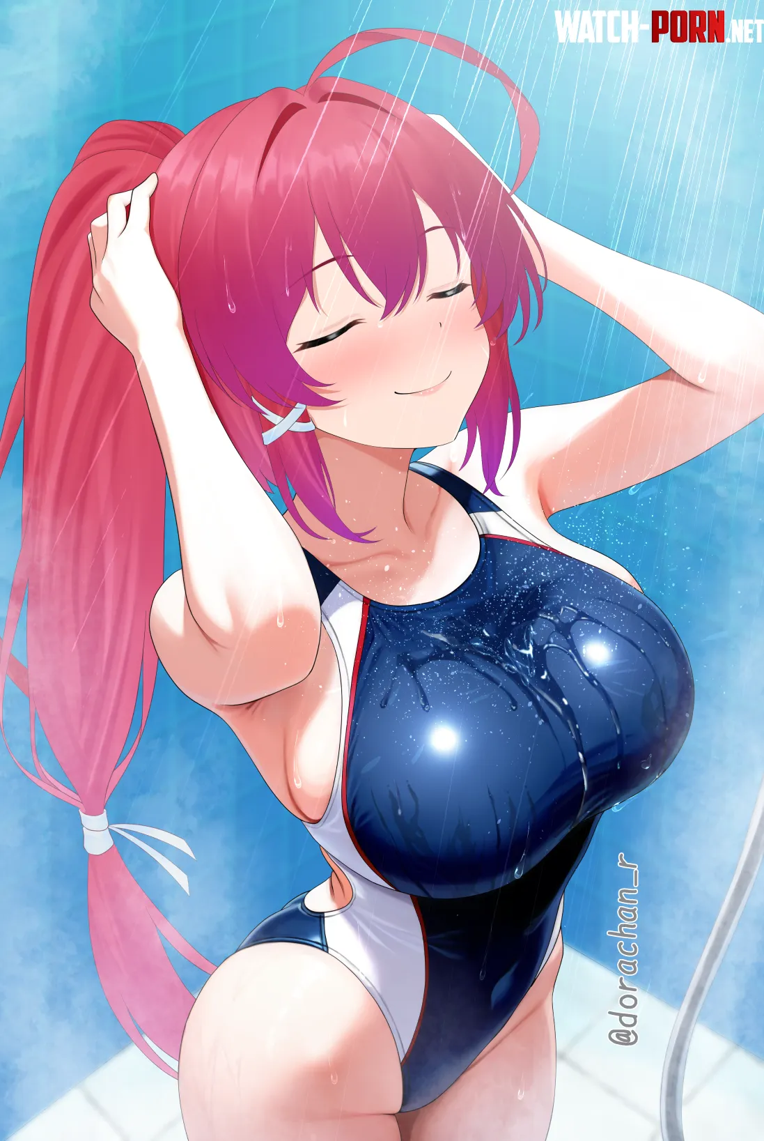 I-168/Imuya taking a shower (dorachan r) [KanColle] by llamanatee