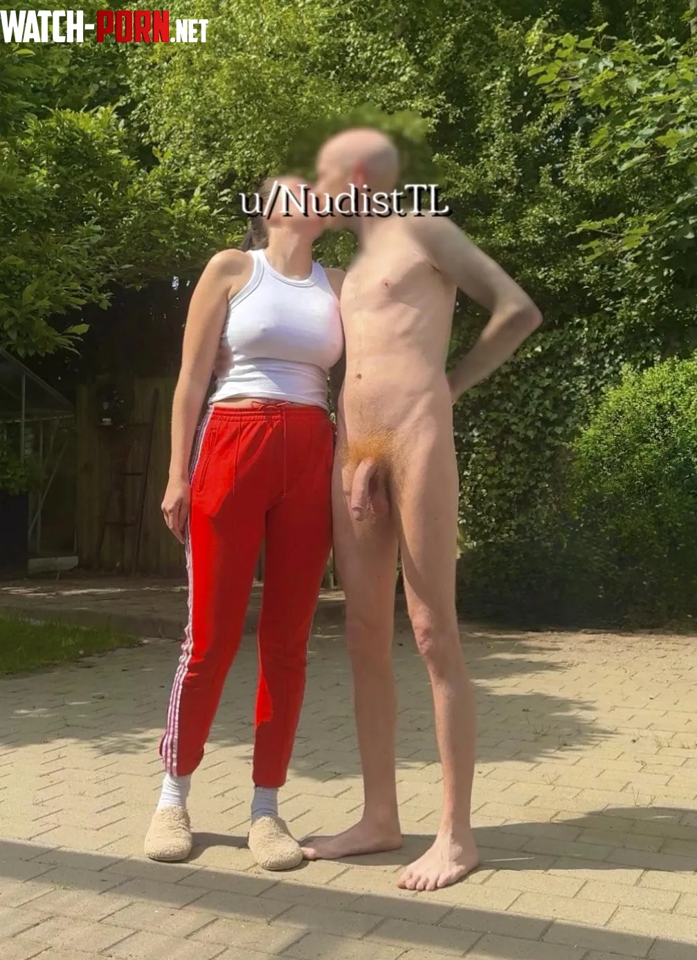 Are you visiting your neighbors as a clothes female or naked man ? 😘❤️🧡 by NudistTL