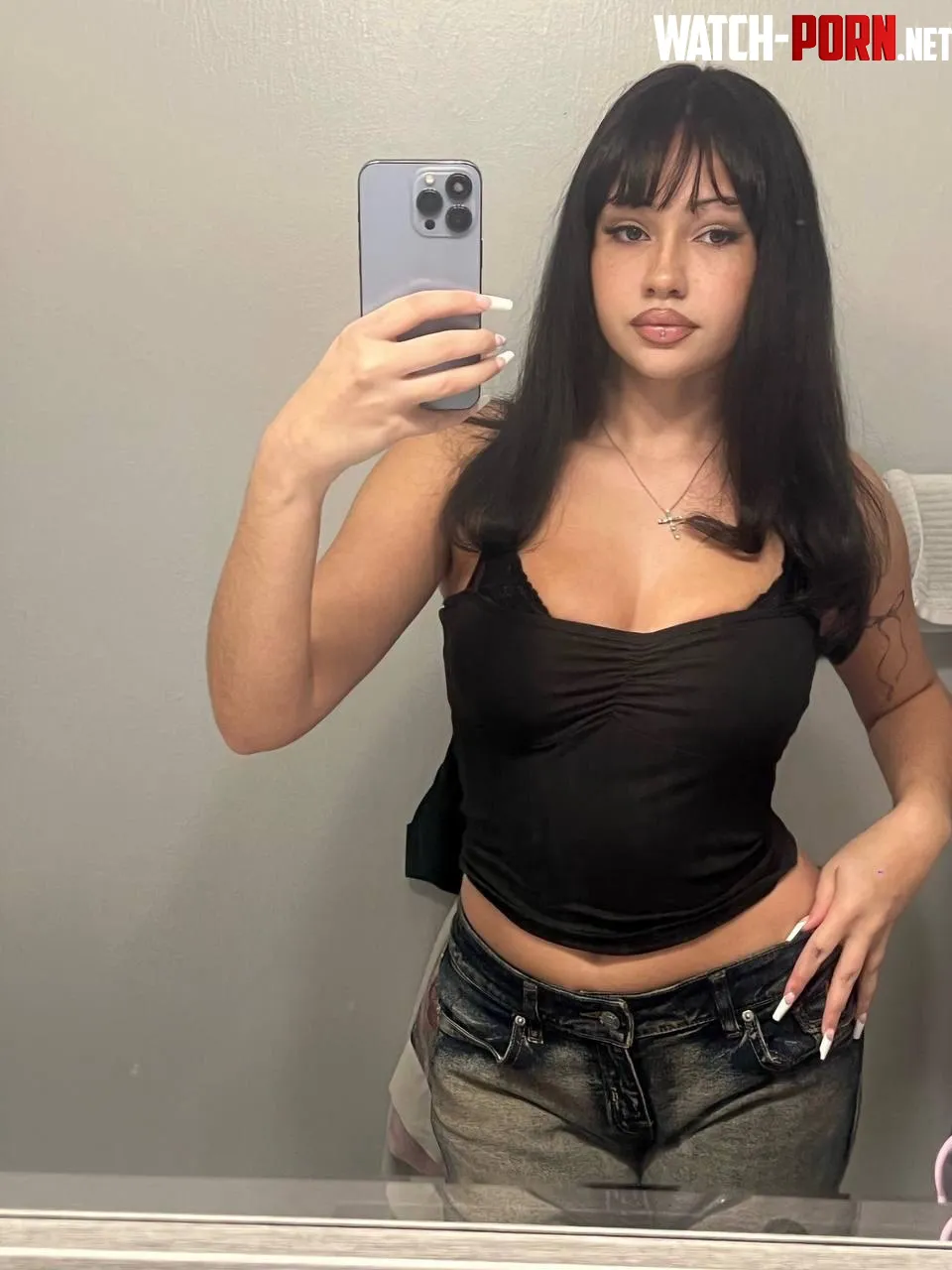 loving this black top on me by WholeSnackk