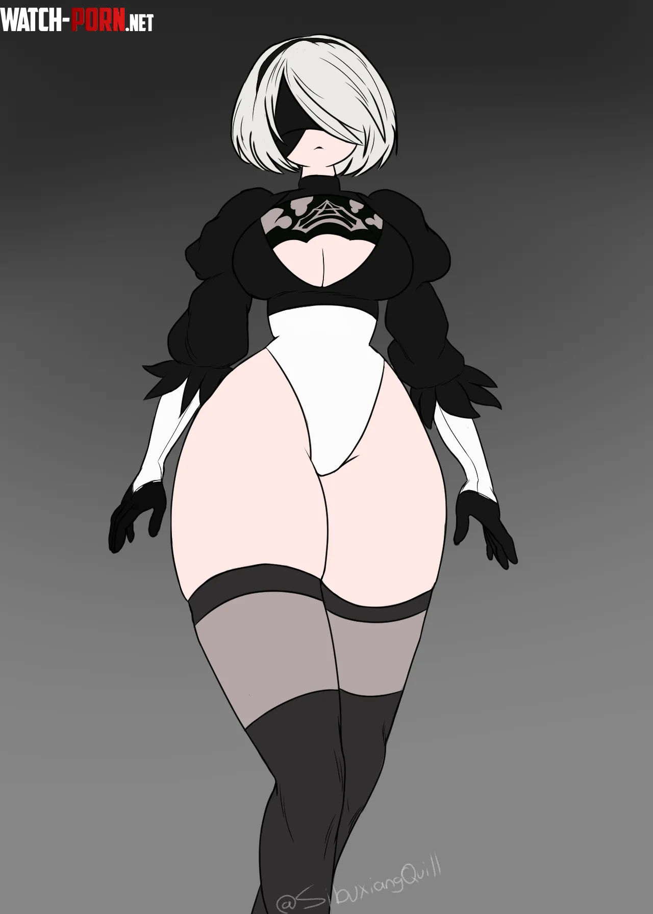 Tried to draw 2B by No-Faithlessness9646