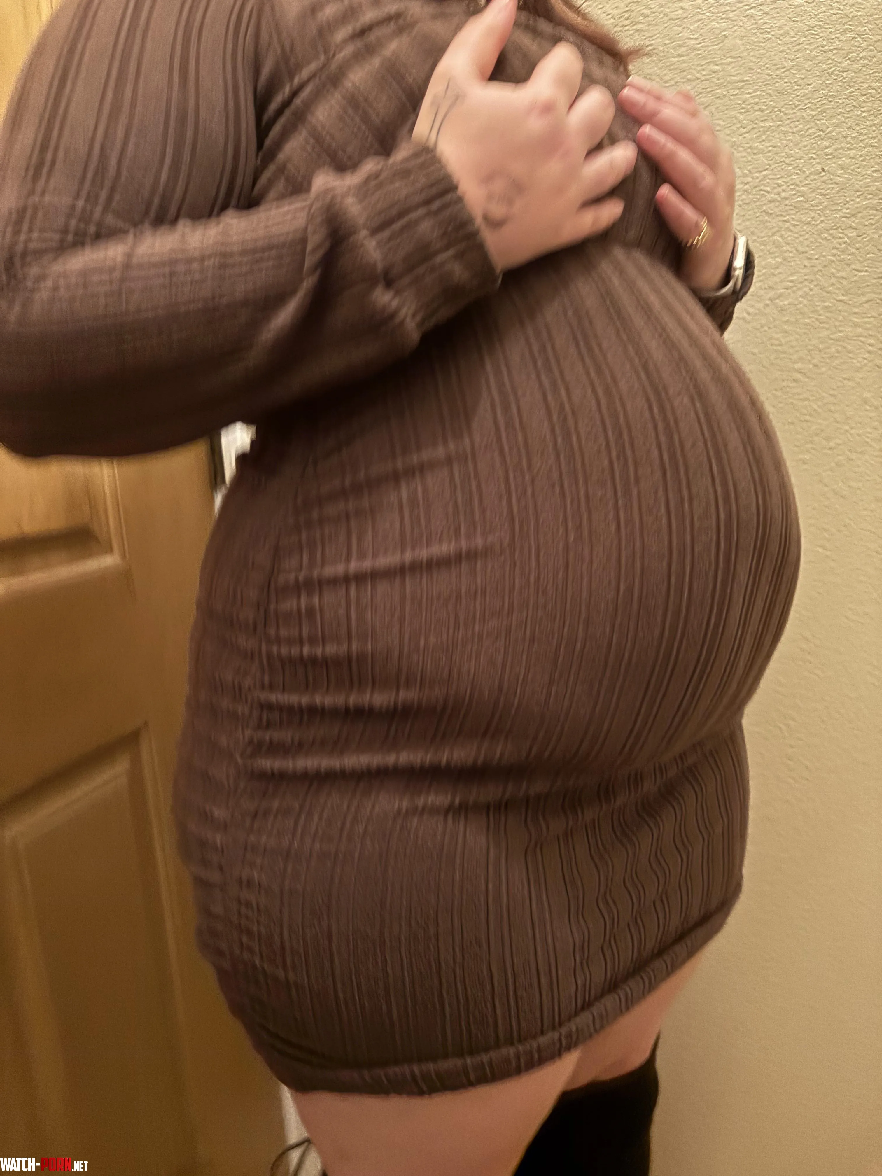 Drinks out definitely stretched out this dress. Belly is a sphere. by piper_pippin_pies