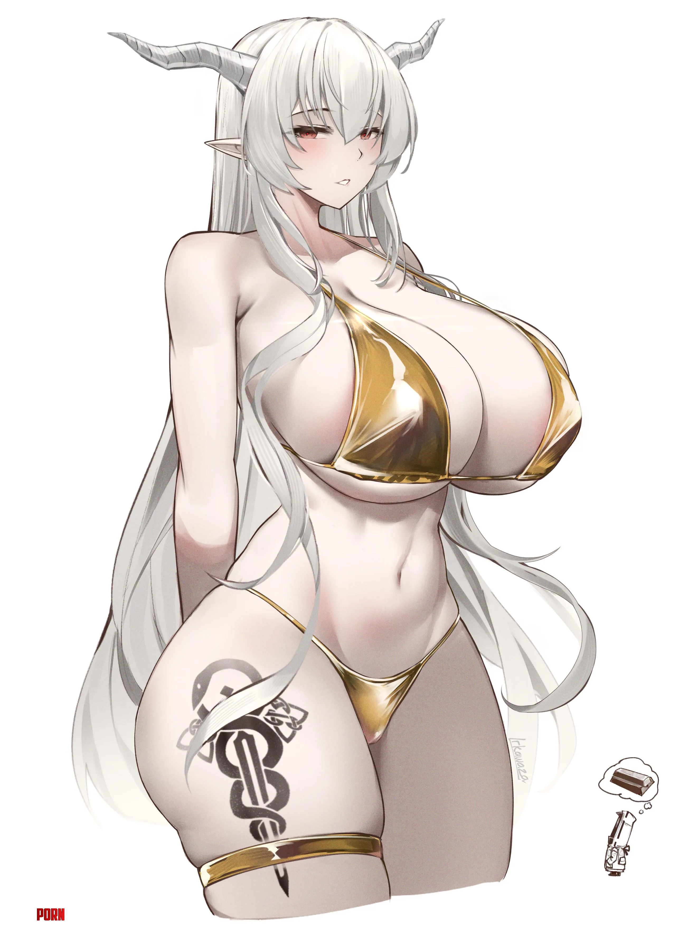 Shining in gold bikini (irkawaza_haaw) [Arknights] by TheRoySez